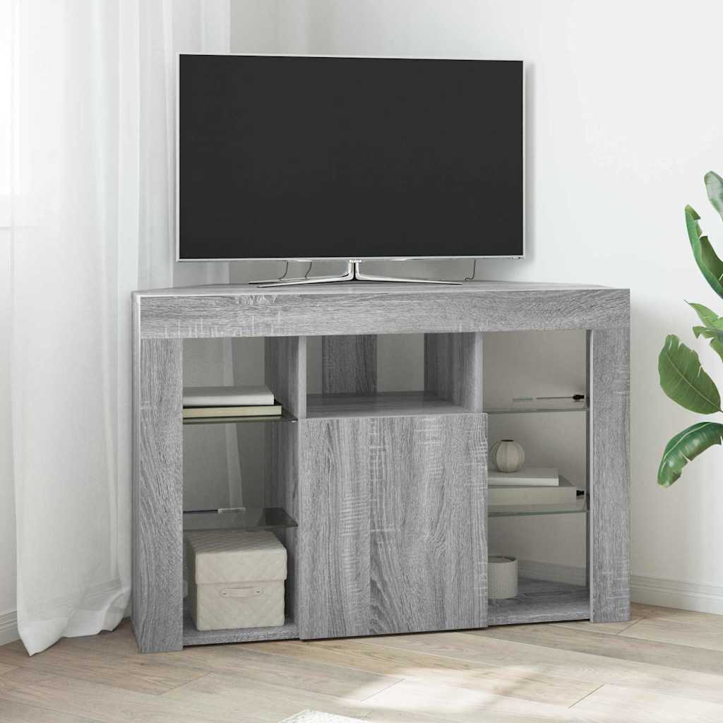 Meuble TV LED d'Angle Gris Sonoma 105 x 40 x 68 cm - XIOS