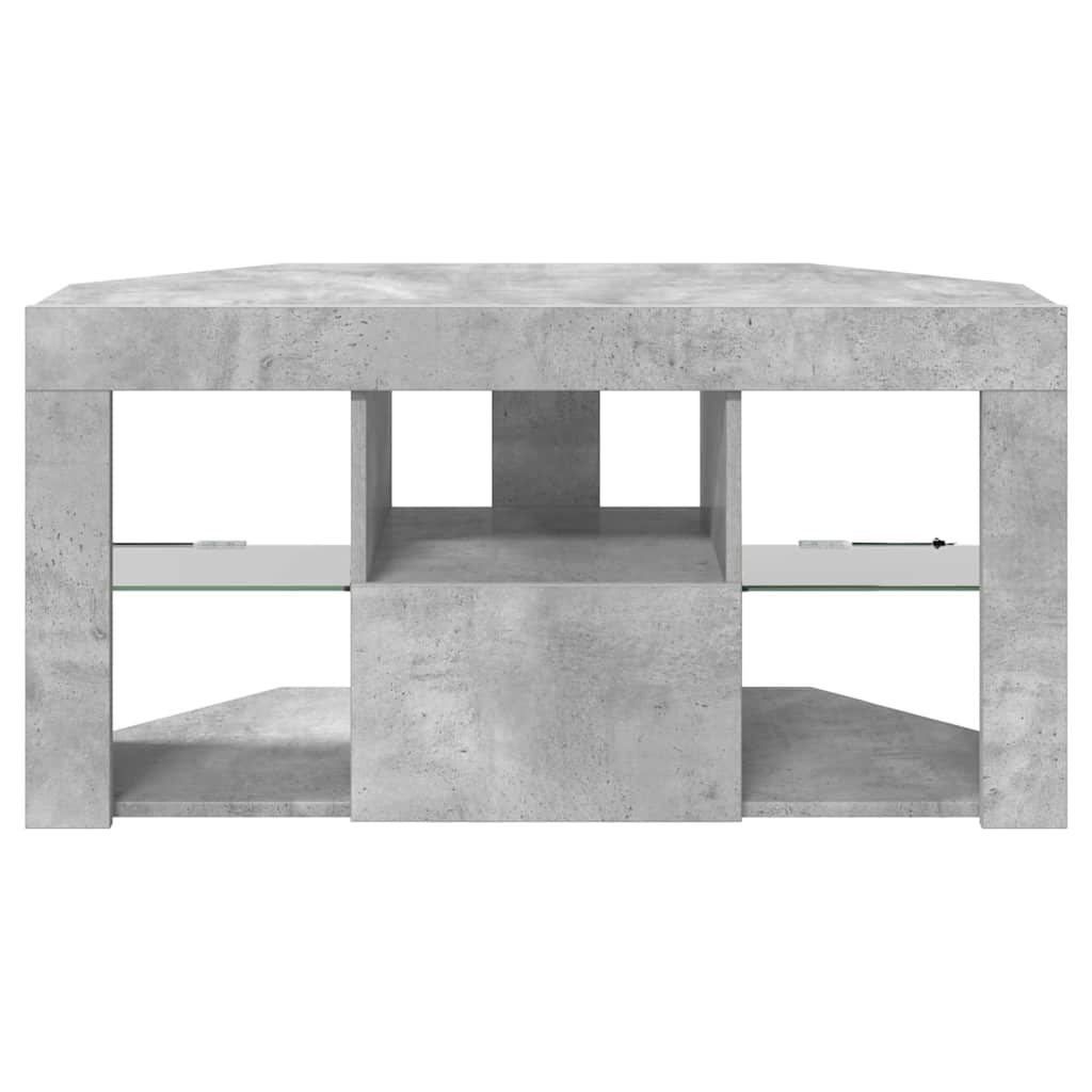 Meuble TV LED d'Angle Montage mural Gris béton 105 x 40 x 68 cm - XIOS