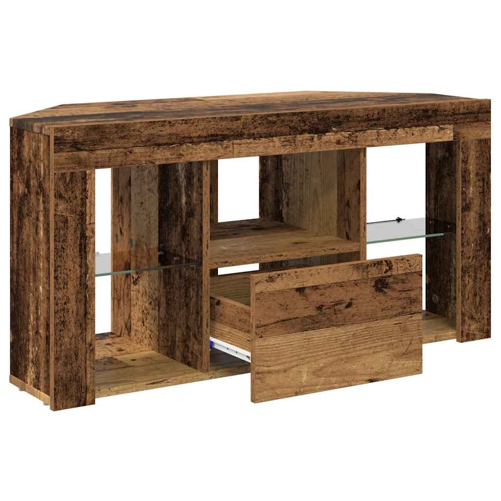 Meuble TV LED d'Angle Bois Ancien 105 x 40 x 68 cm - XIOS