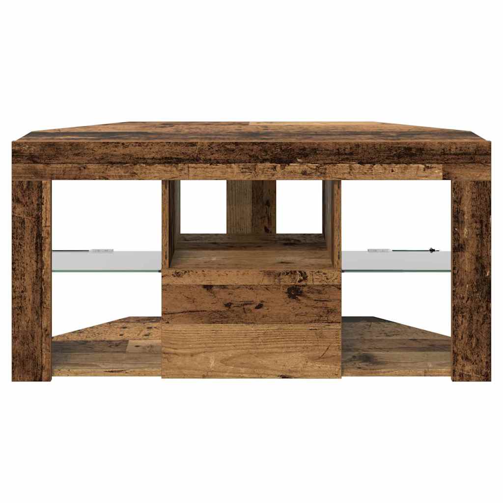 Meuble TV LED d'Angle Bois Ancien 105 x 40 x 68 cm - XIOS
