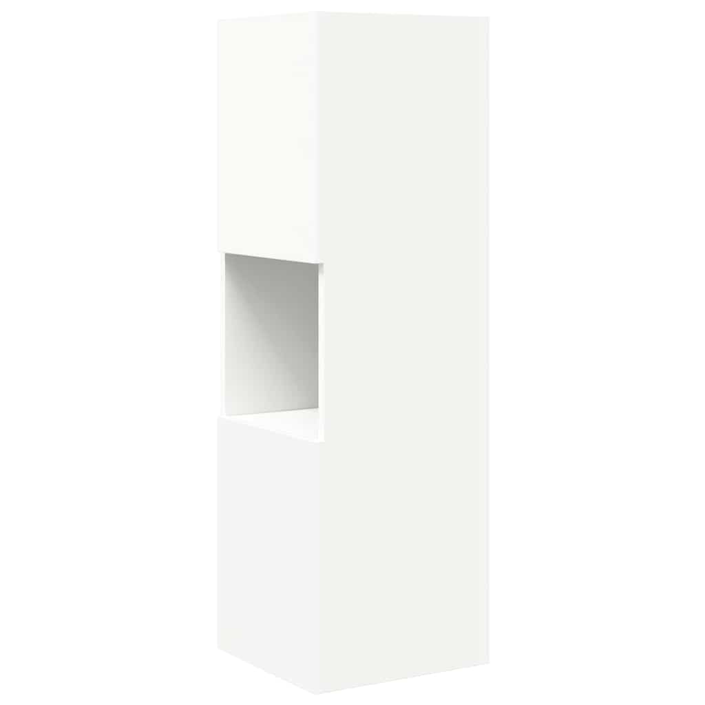 Meuble d'angle Blanc 30,5x30x95cm Bois d'ingénierie - XIOS