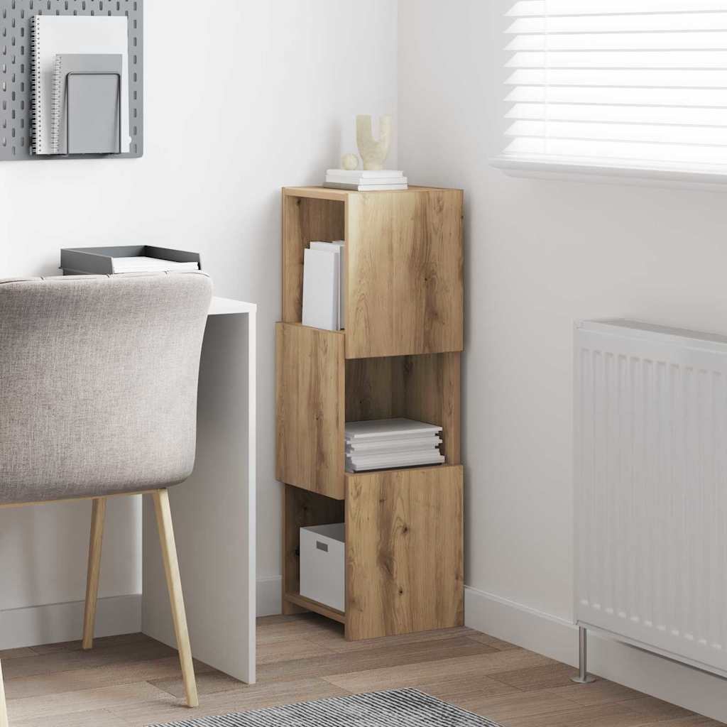 Meuble d'angle Blanc 30,5x30x95cm Bois d'ingénierie - XIOS