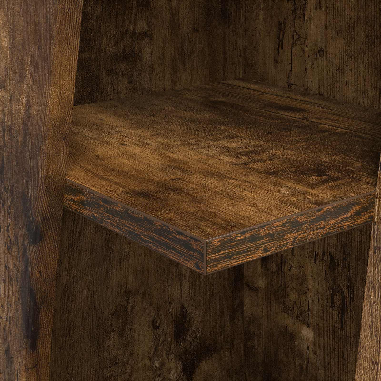 Meuble d'angle Chêne fumé 27,5x27x102cm Bois d'ingénierie