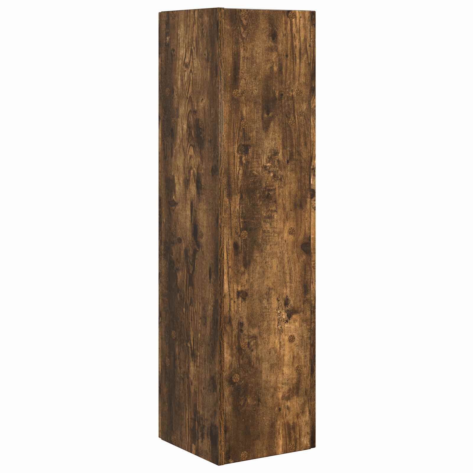 Meuble d'angle Chêne fumé 27,5x27x102cm Bois d'ingénierie