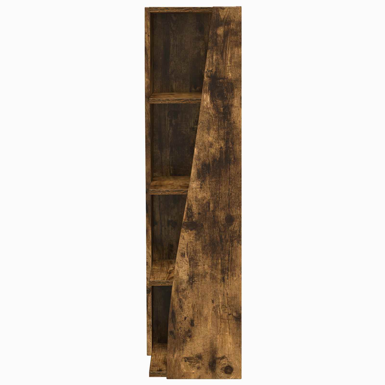 Meuble d'angle Chêne fumé 27,5x27x102cm Bois d'ingénierie