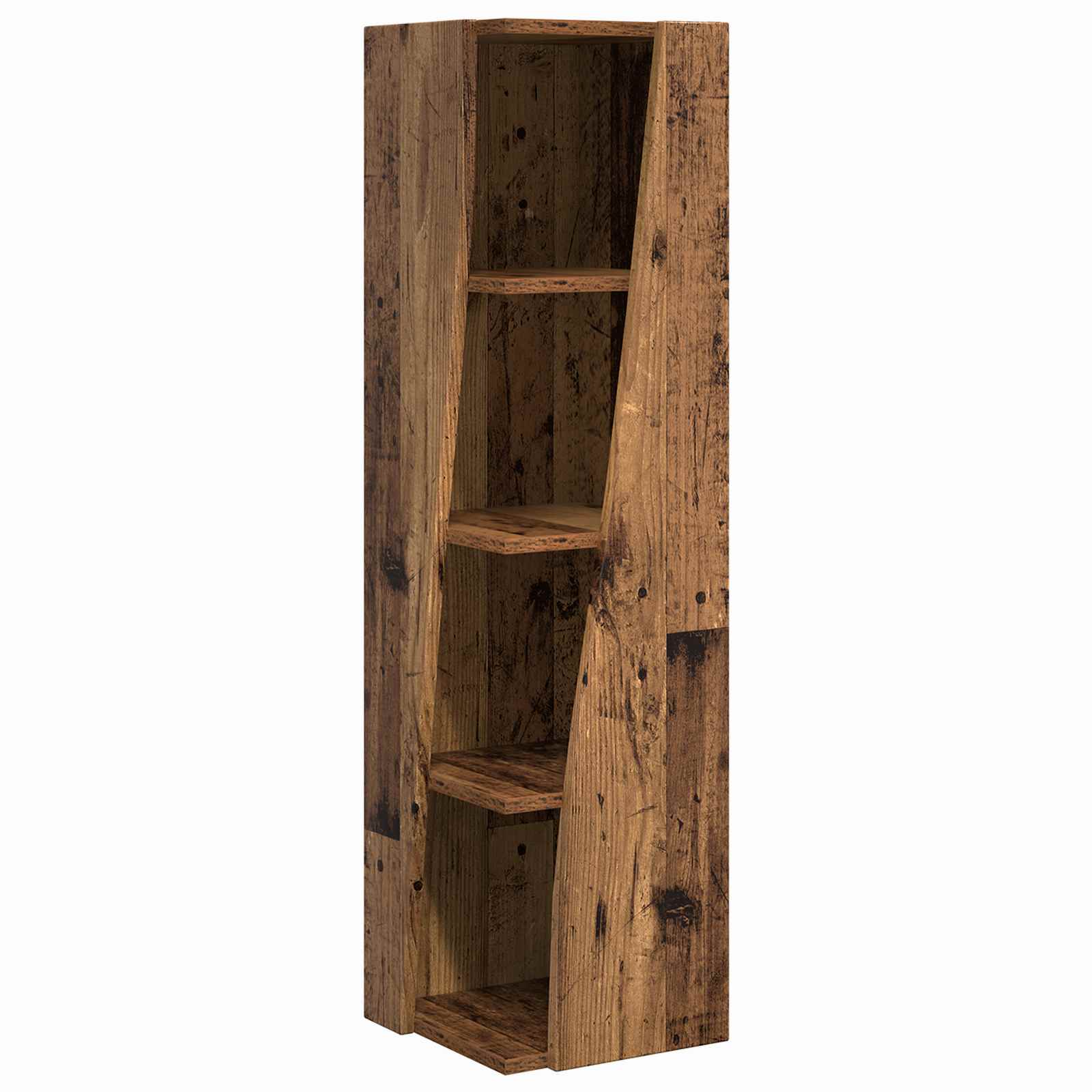 Meuble d'angle Bois ancien 27,5x27x102cm Bois d'ingénierie