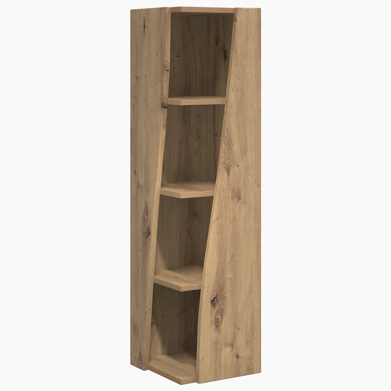 Meuble d'angle 27,5x27x102cm Bois d'ingénierie Chêne artisanal