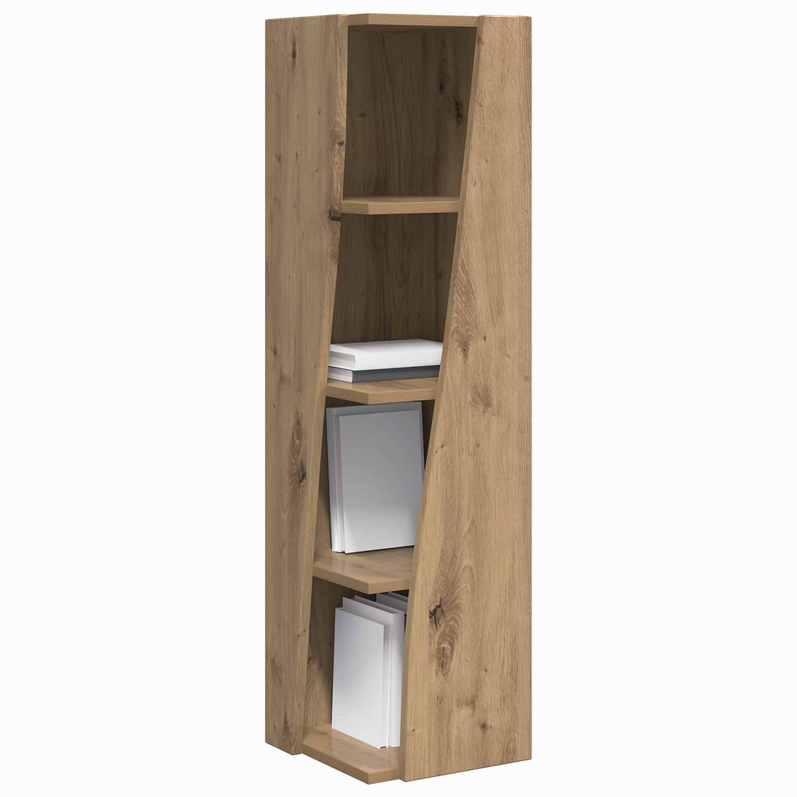 Meuble d'angle 27,5x27x102cm Bois d'ingénierie Chêne artisanal