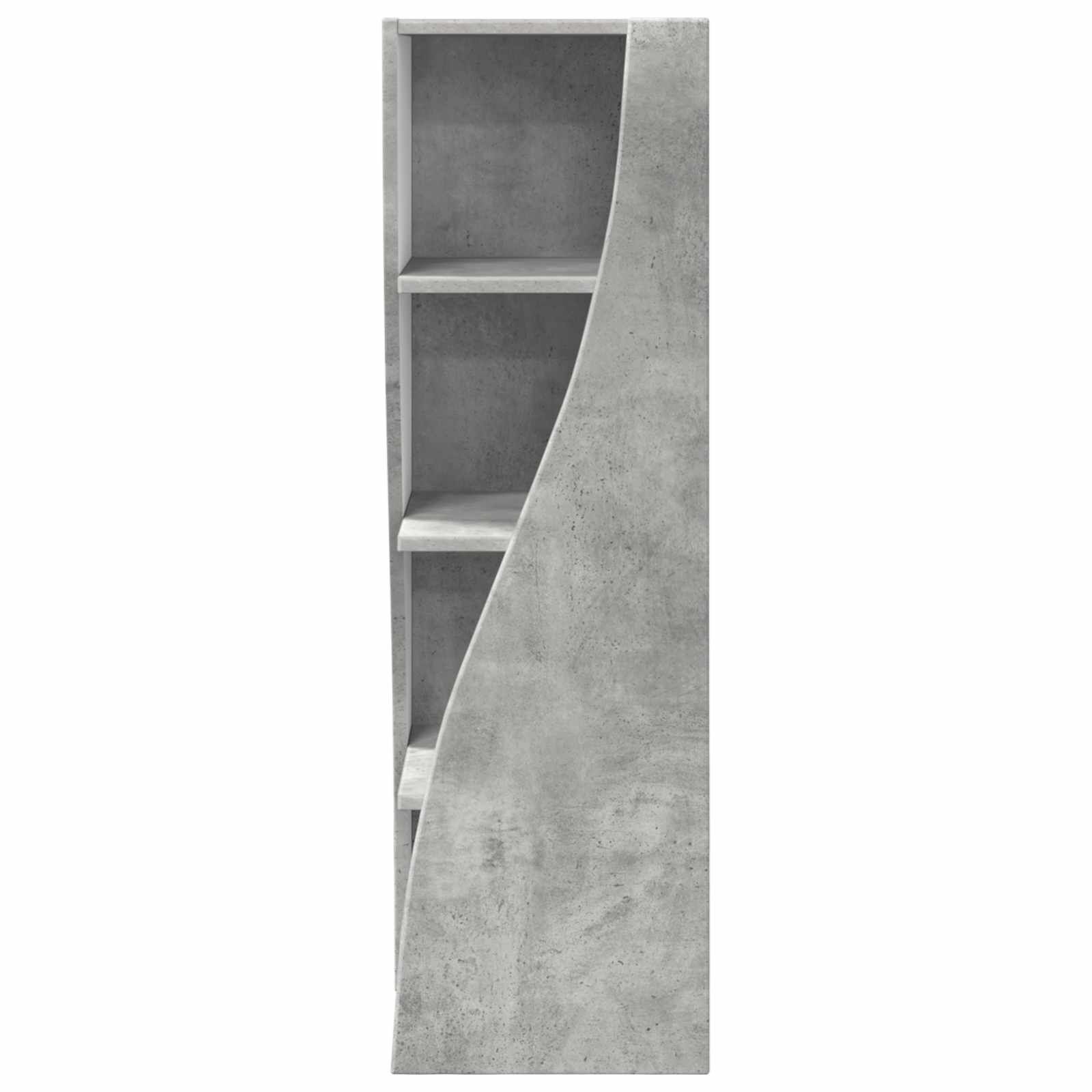 Meuble d'angle Gris béton 32x32x102cm Bois d'ingénierie