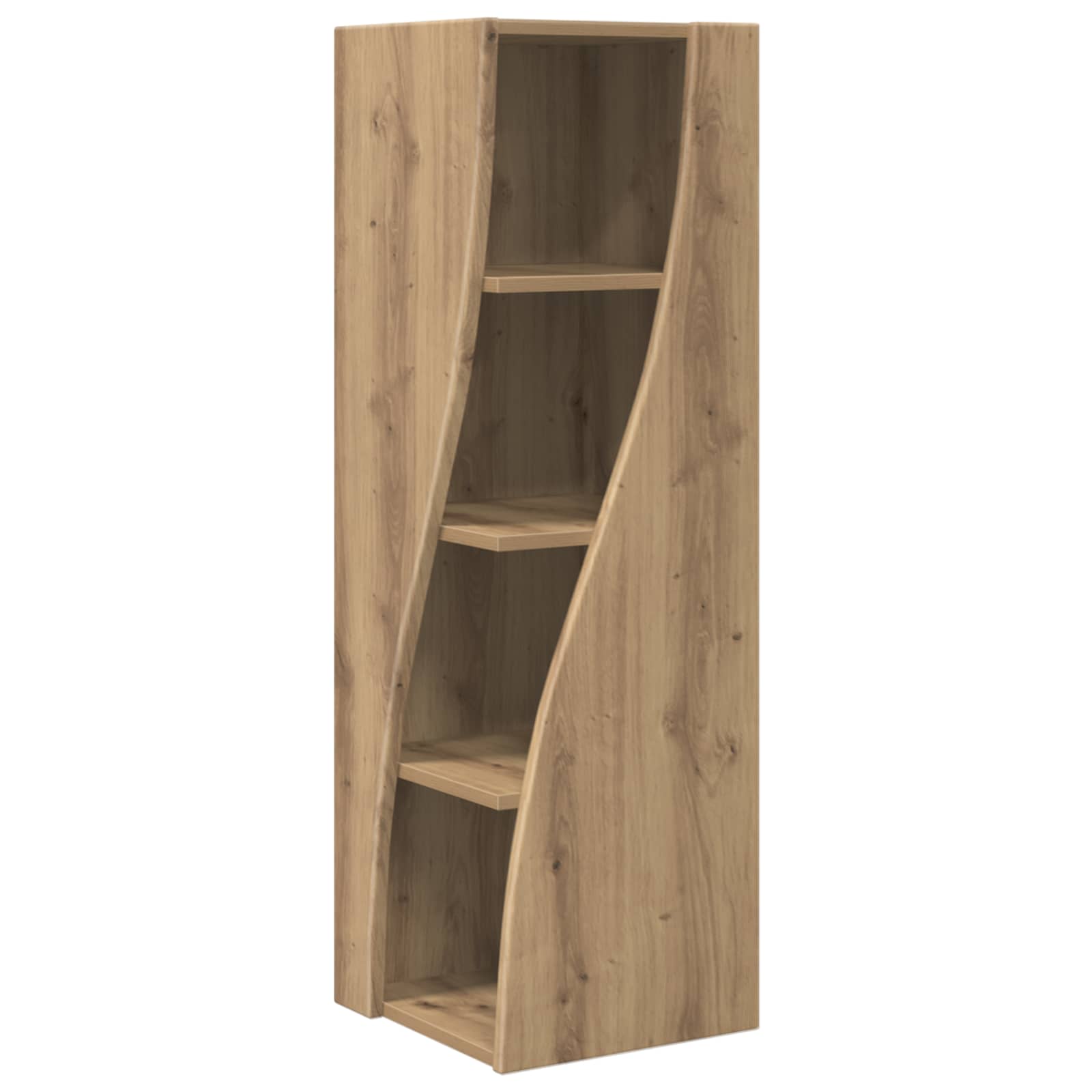 Meuble d'angle 32x32x102cm Bois d'ingénierie Chêne artisanal