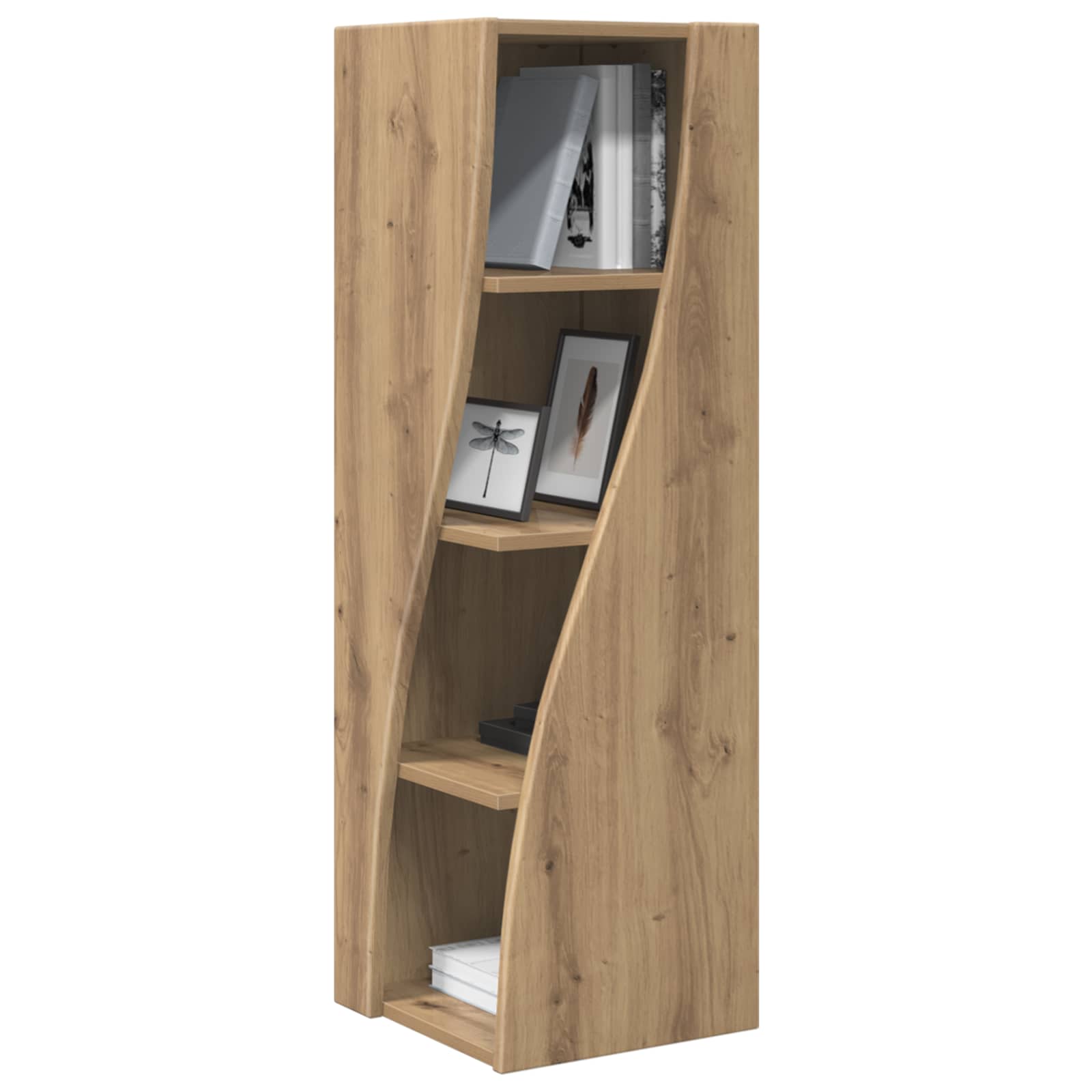 Meuble d'angle 32x32x102cm Bois d'ingénierie Chêne artisanal