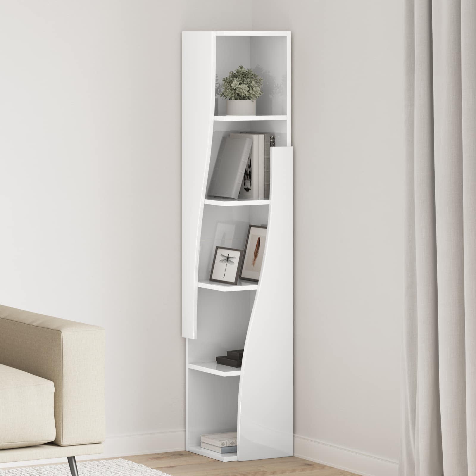 Meuble d'angle 27,5x27x140cm Bois d'ingénierie