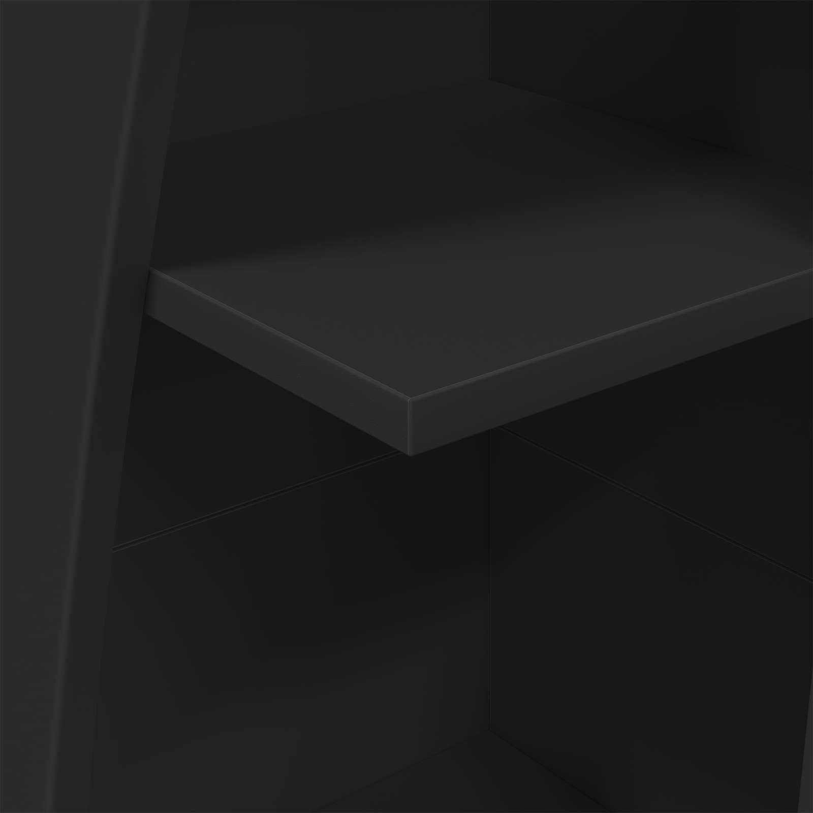 Meuble d'angle 27,5x27x140cm Bois d'ingénierie Noir