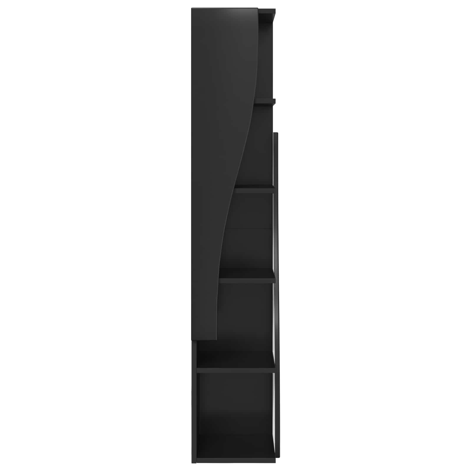 Meuble d'angle 27,5x27x140cm Bois d'ingénierie Noir