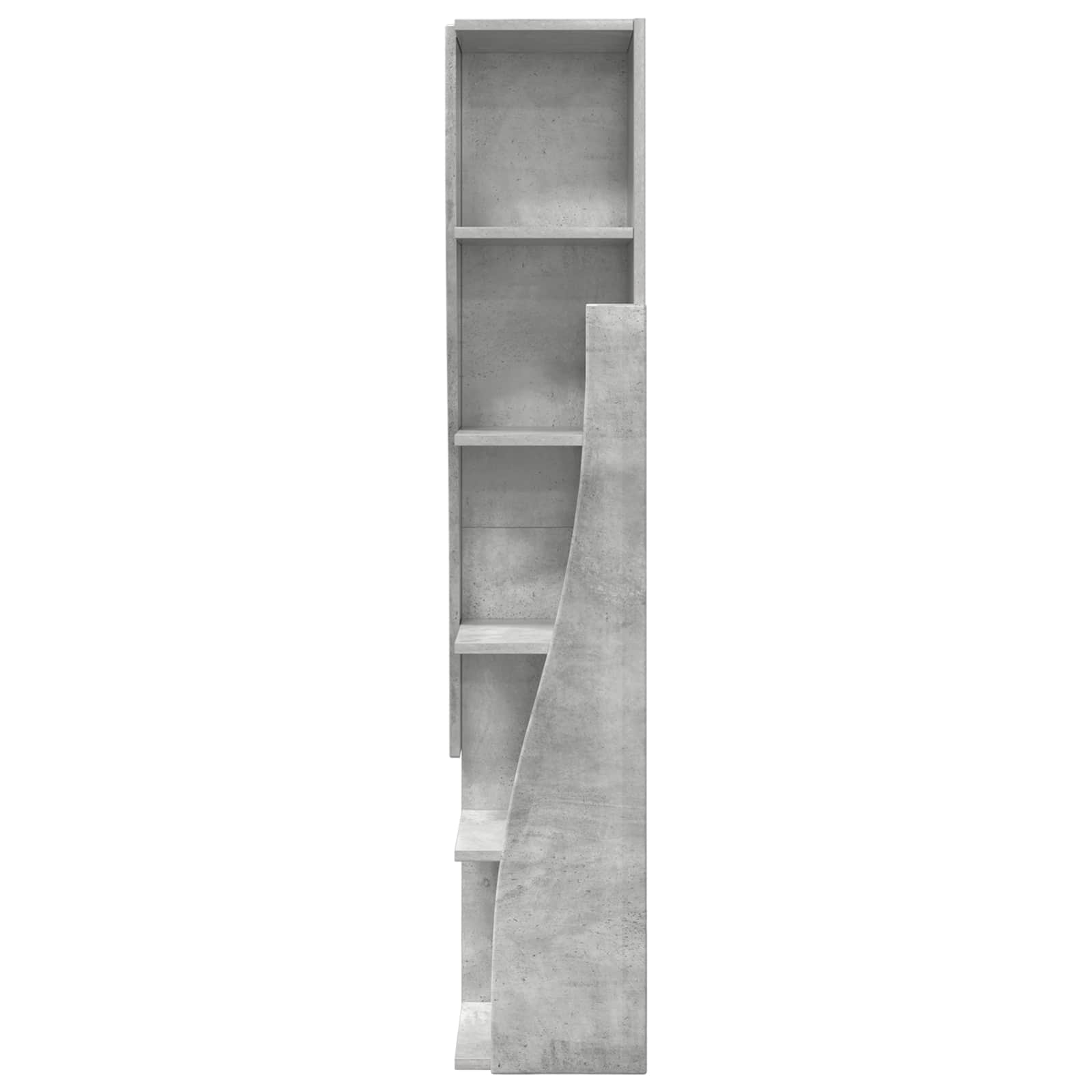 Meuble d'angle 27,5x27x140cm Bois d'ingénierie Gris béton - XIOS