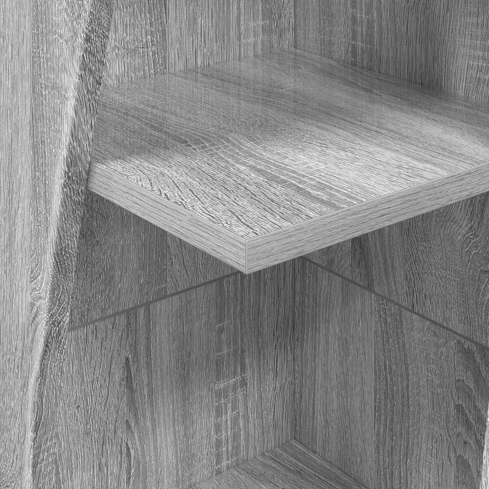 Meuble d'angle 27,5x27x140cm Bois d'ingénierie Gris Sonoma
