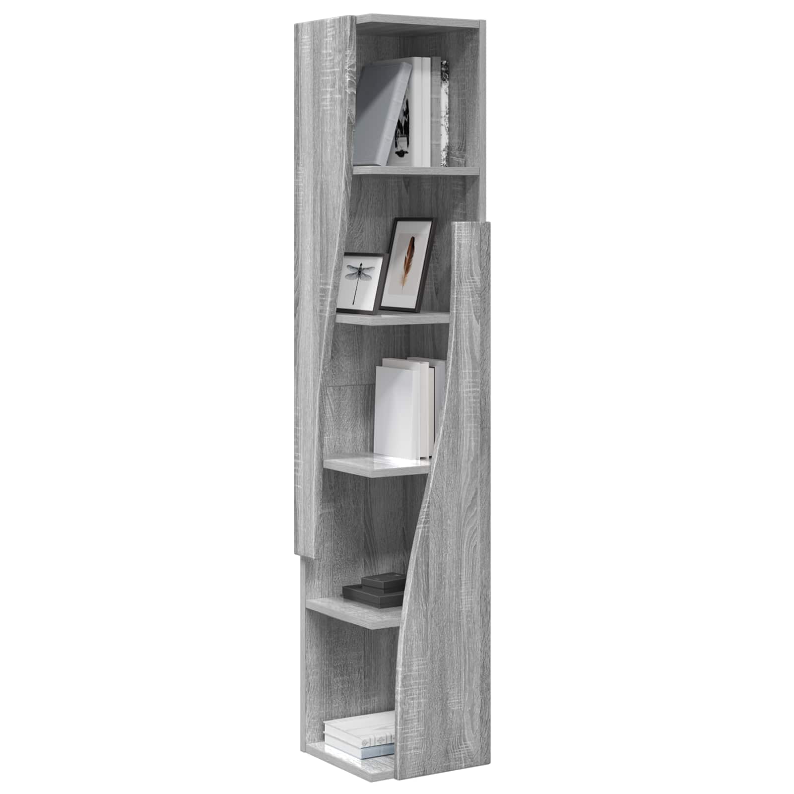 Meuble d'angle 27,5x27x140cm Bois d'ingénierie Gris Sonoma