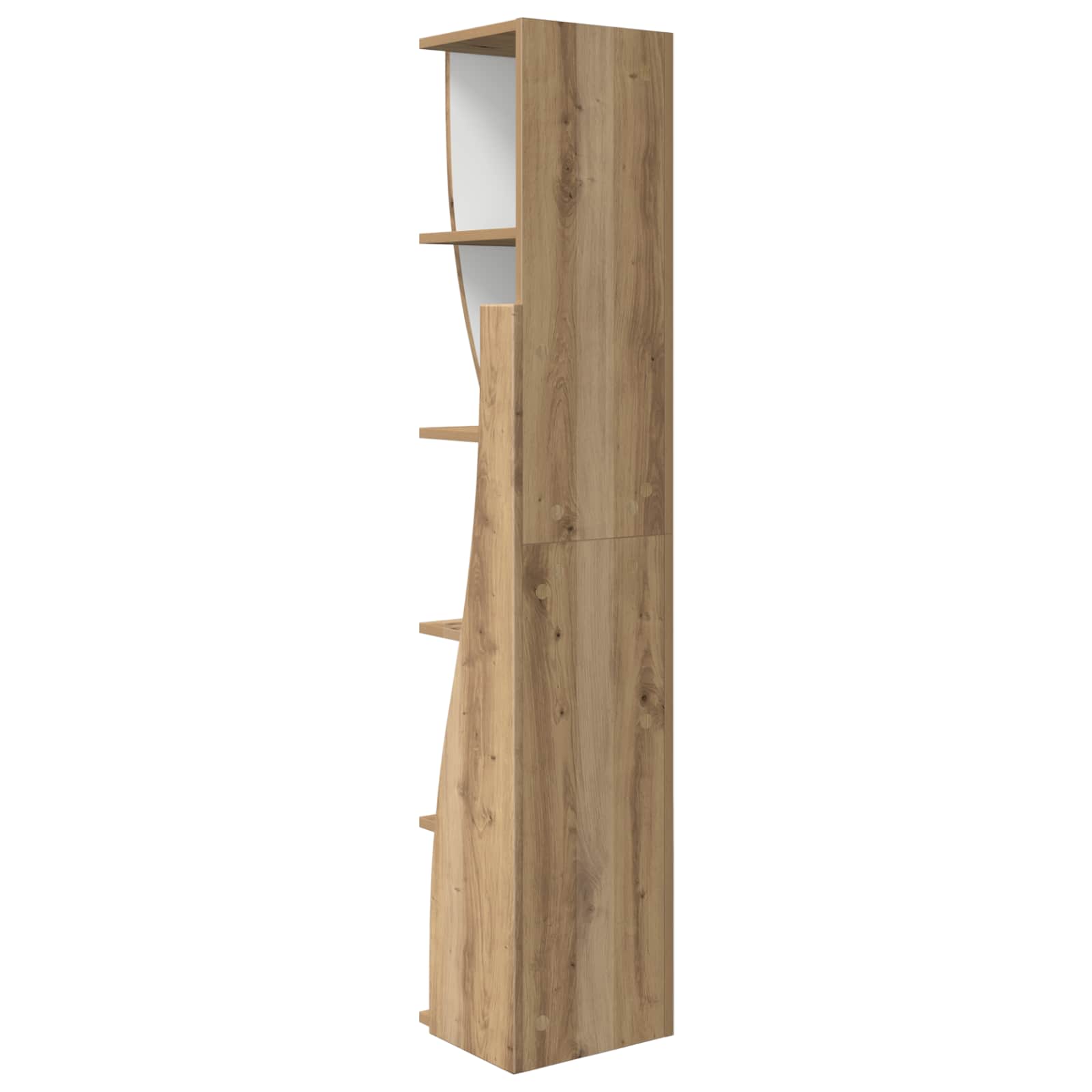 Meuble d'angle 27,5x27x140cm Bois d'ingénierie Chêne artisanal - XIOS