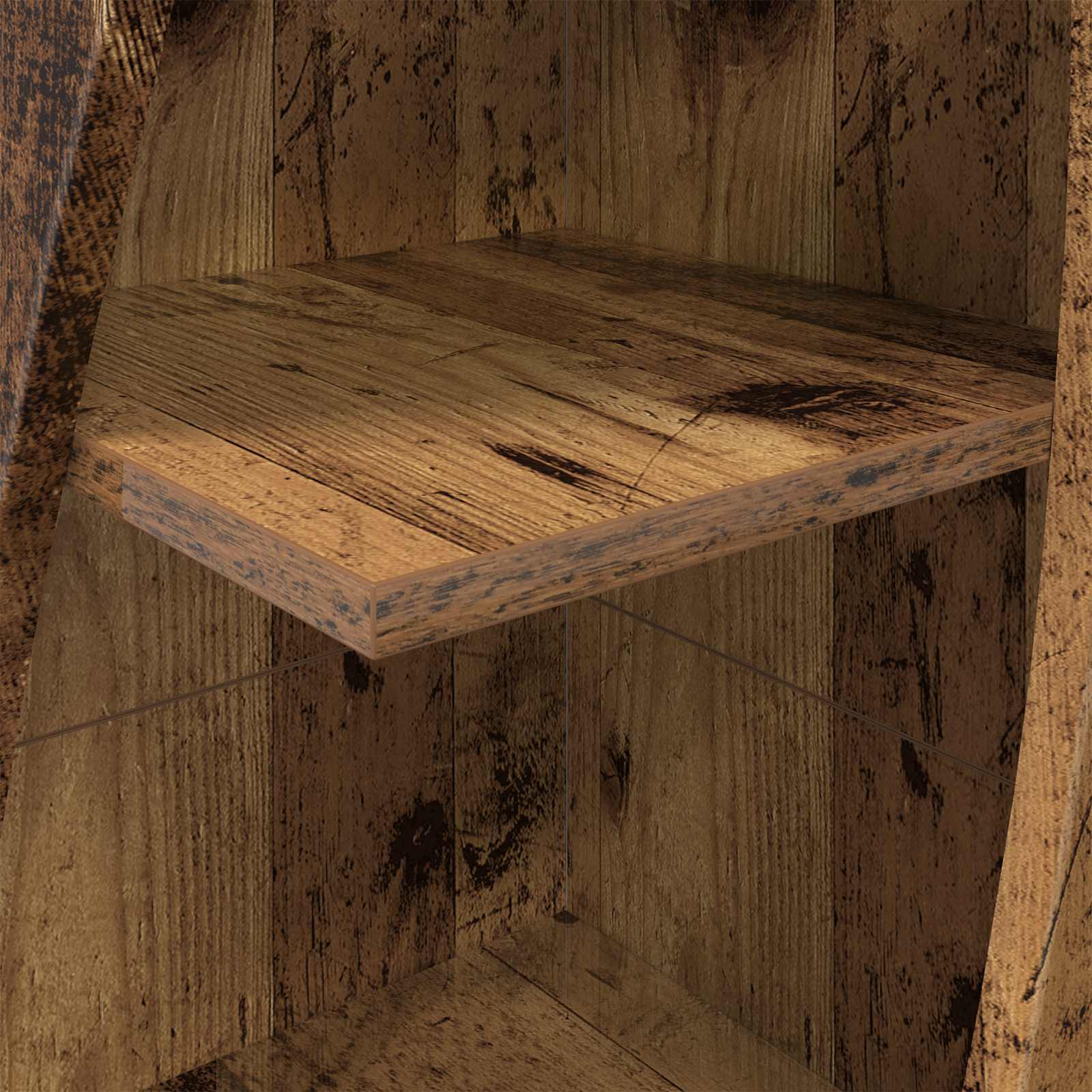 Meuble d'angle 32x32x140cm Bois d'ingénierie Bois ancien - XIOS