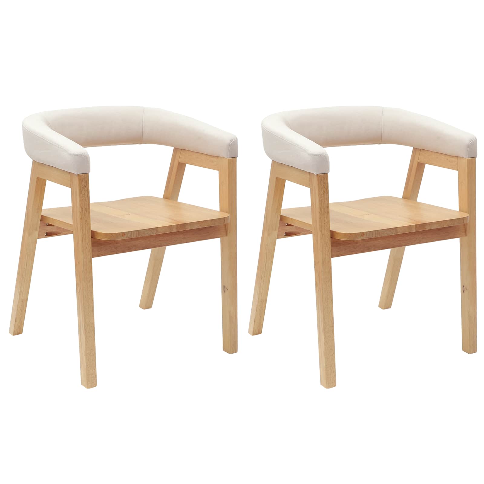 Chaises de salle à manger 2 pcs Naturel 54 x 57 x 73 cm - XIOS