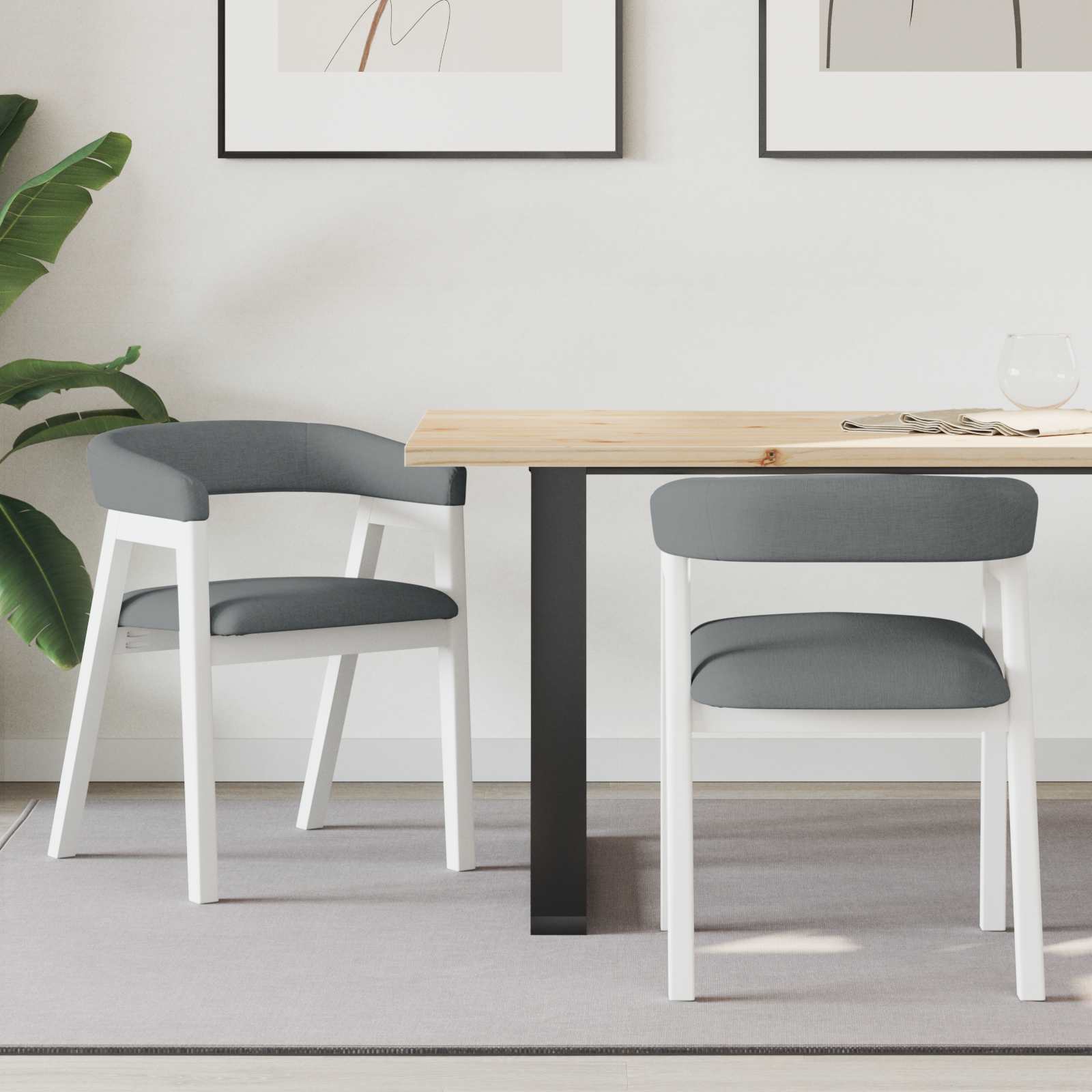 Chaises de salle à manger 2 pcs Blanc 54 x 57 x 73 cm - XIOS