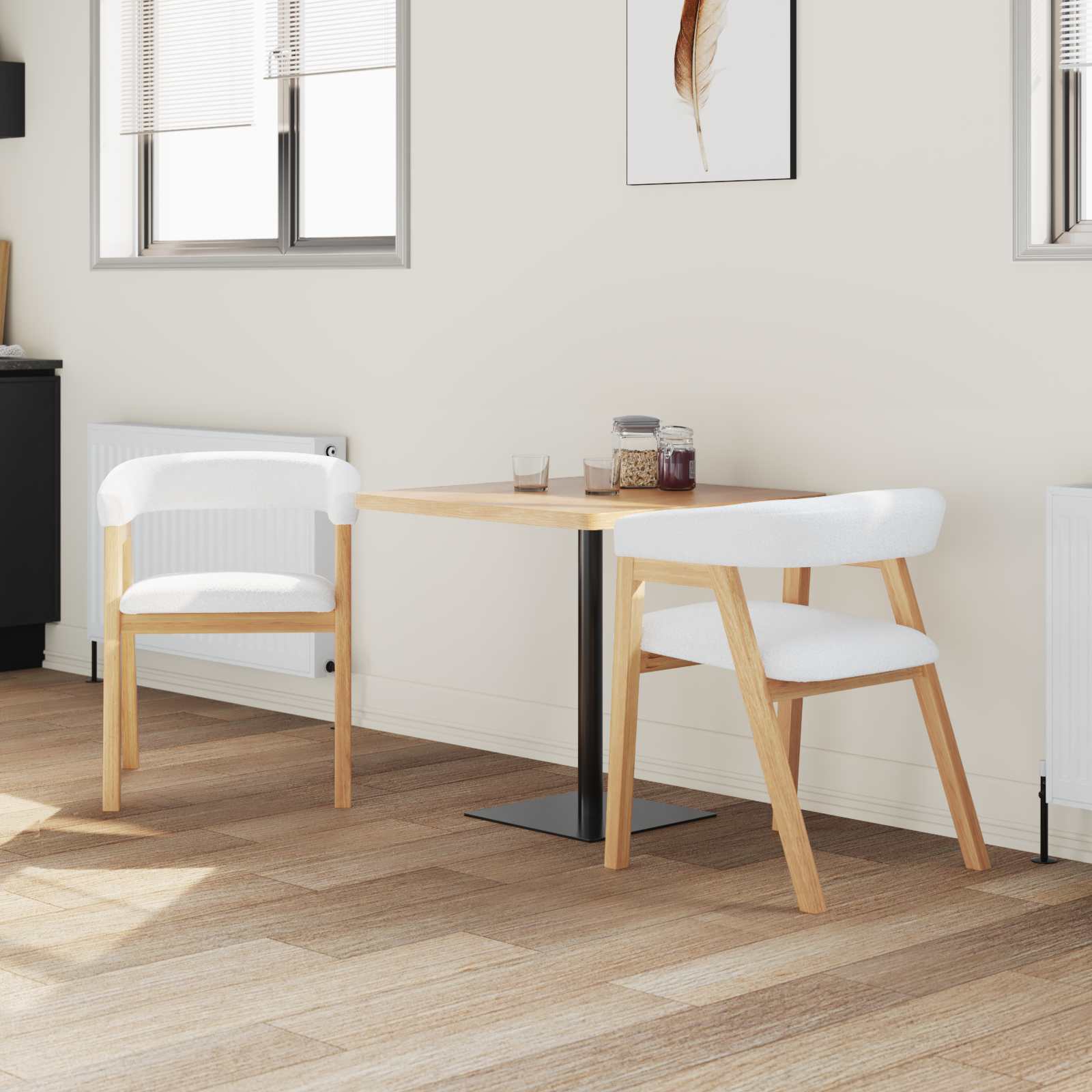 Chaises de salle à manger 2 pcs Naturel 54 x 57 x 73 cm - XIOS
