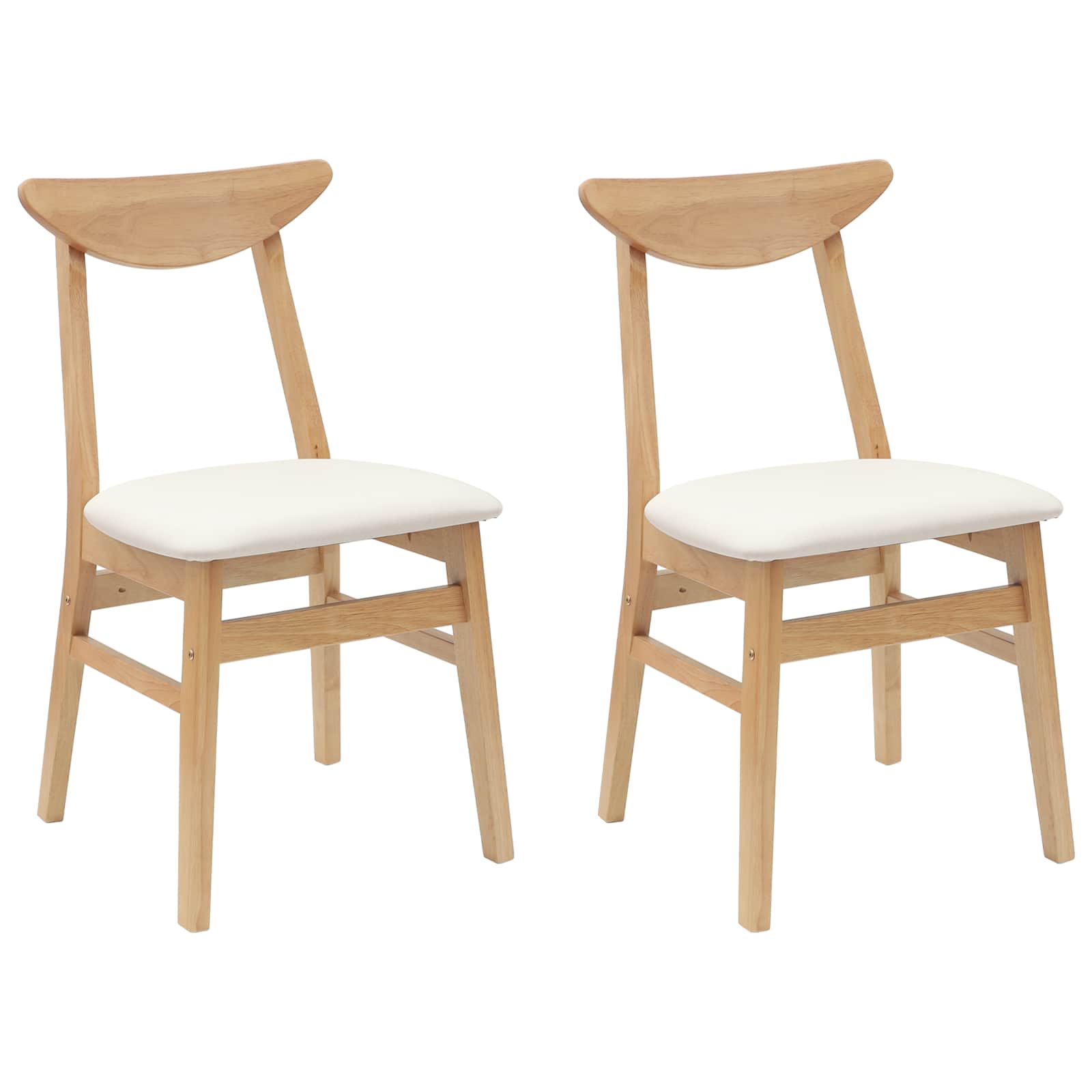 Chaises de salle à manger 2 pcs Naturel 42 x 47.5 x 81 cm - XIOS