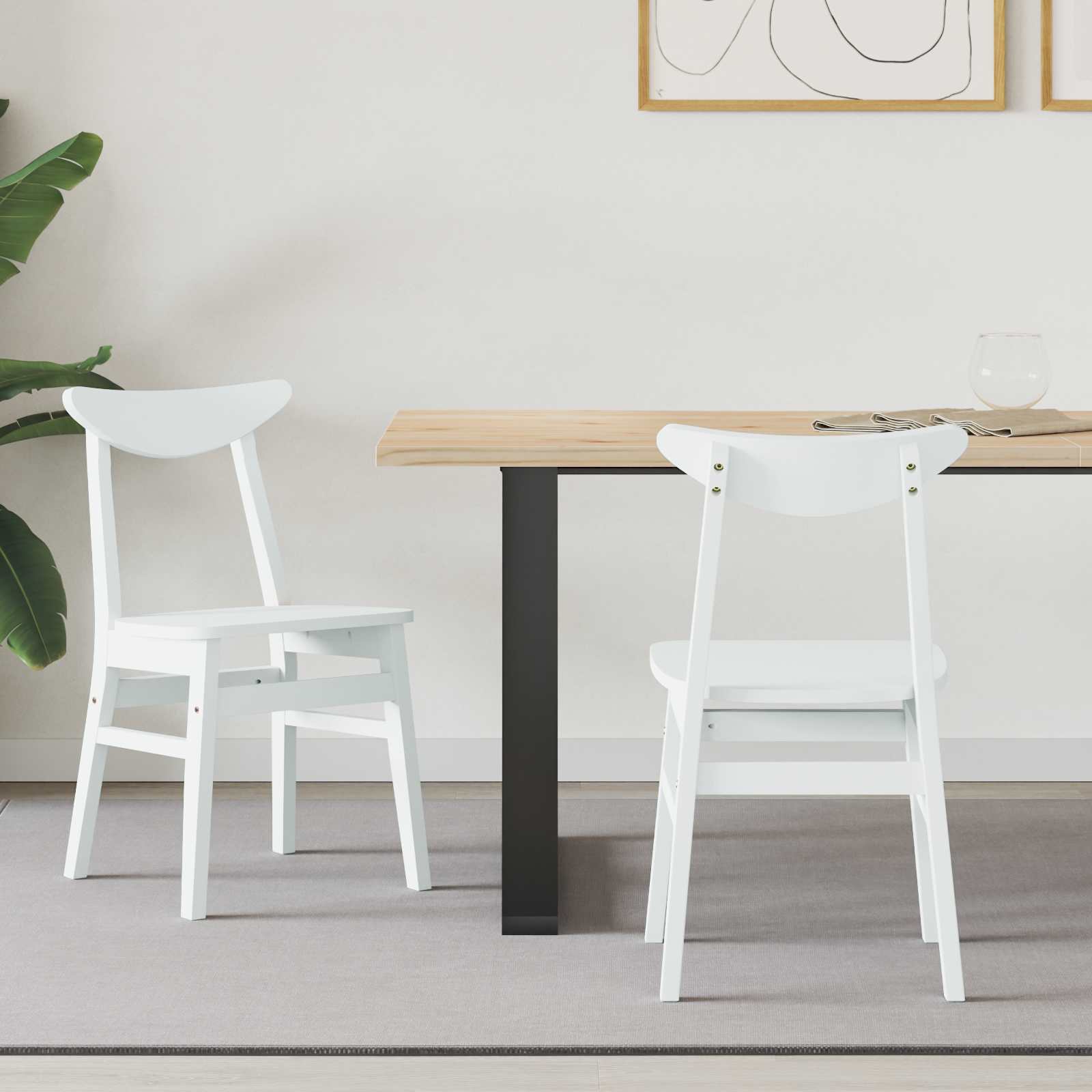 Chaises de salle à manger 2 pcs Blanc 42 x 47.5 x 81 cm - XIOS