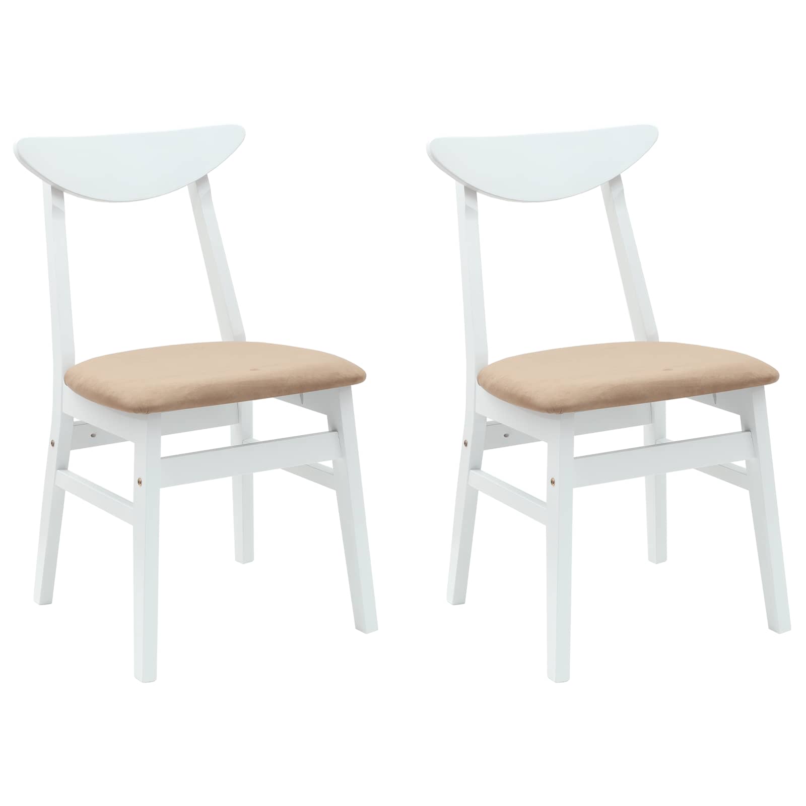 Chaises de salle à manger 2 pcs Blanc 42 x 47.5 x 81 cm - XIOS