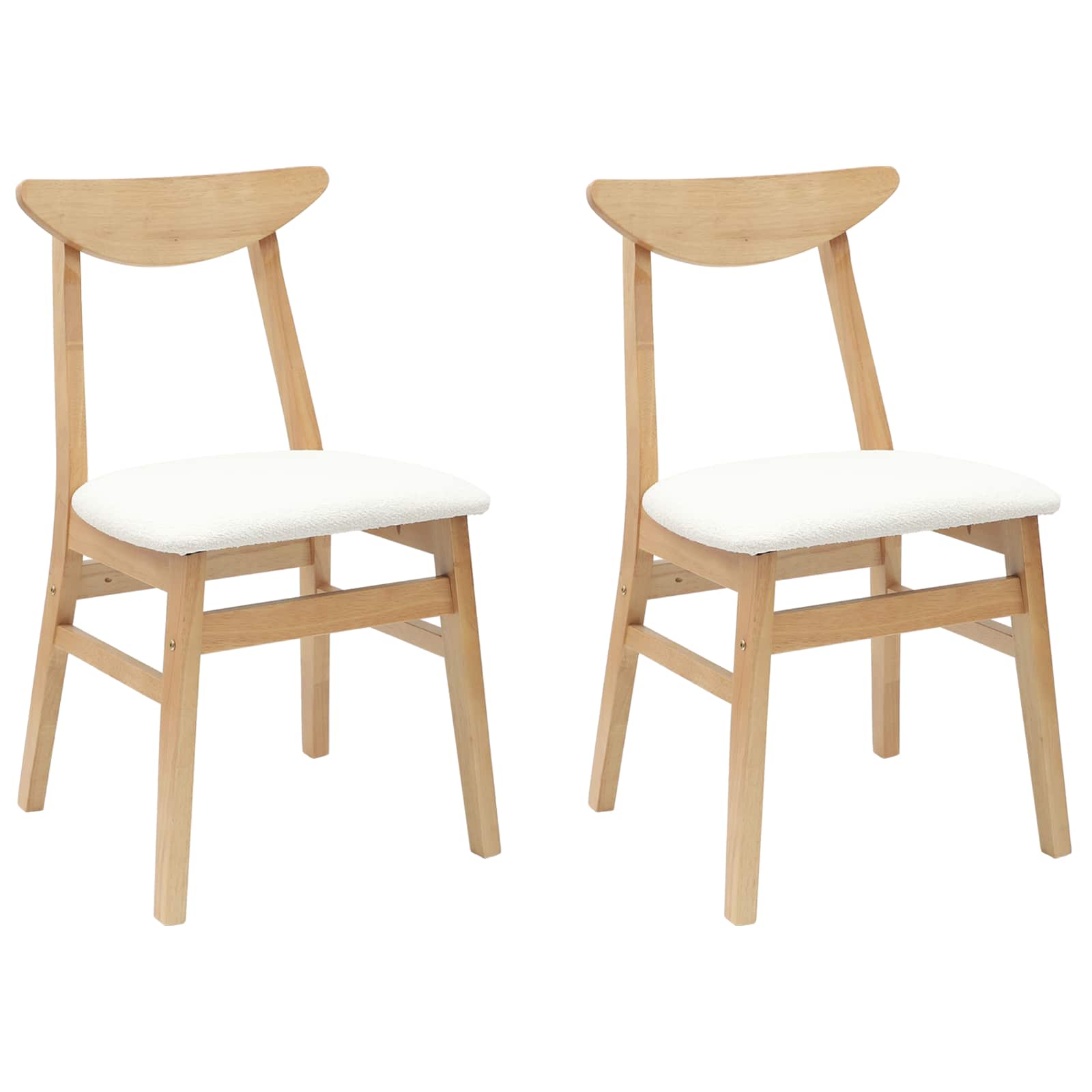 Chaises de salle à manger 2 pcs Naturel 42 x 47.5 x 81 cm - XIOS