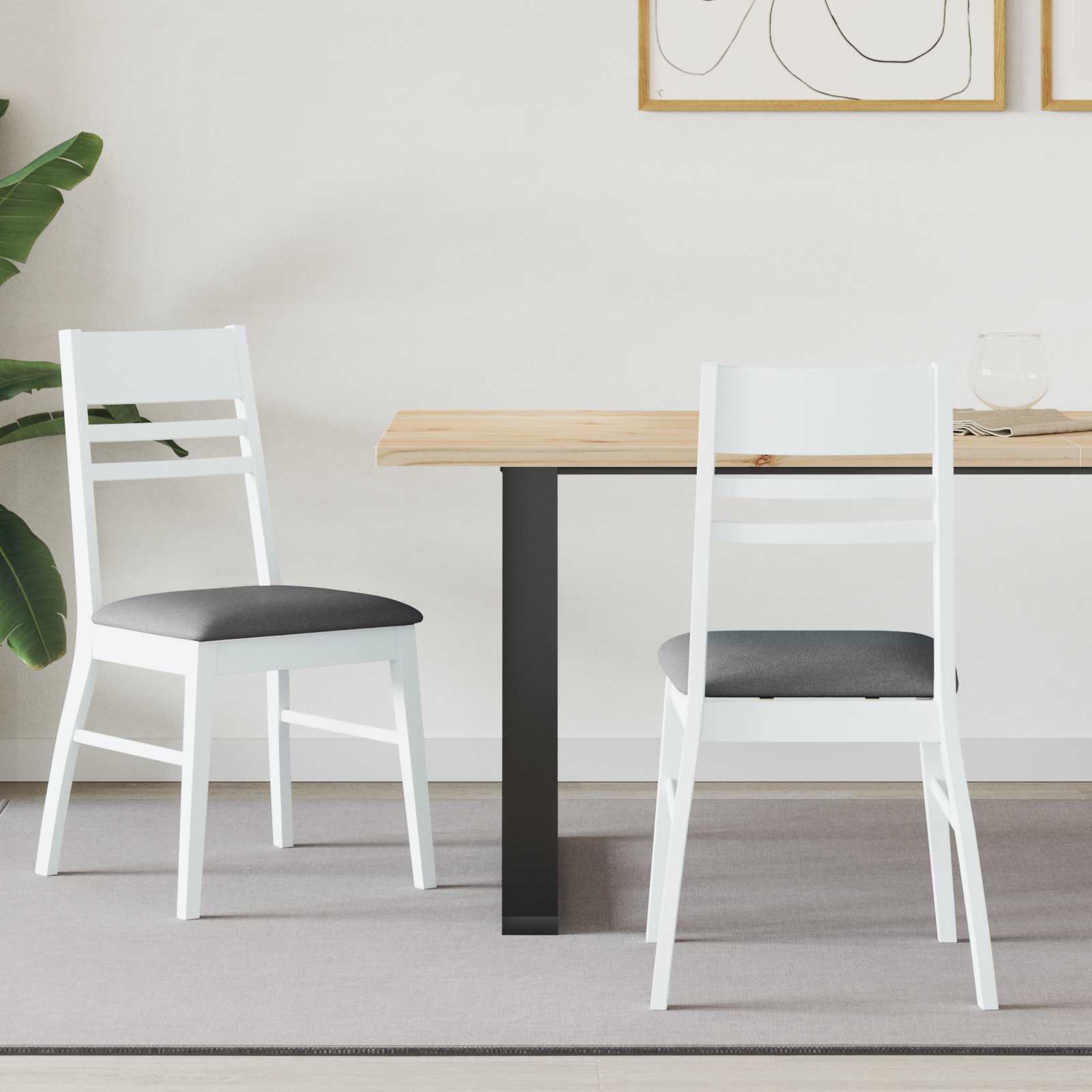 Chaises de salle à manger 2 pcs Blanc 43 x 54 x 89 cm - XIOS
