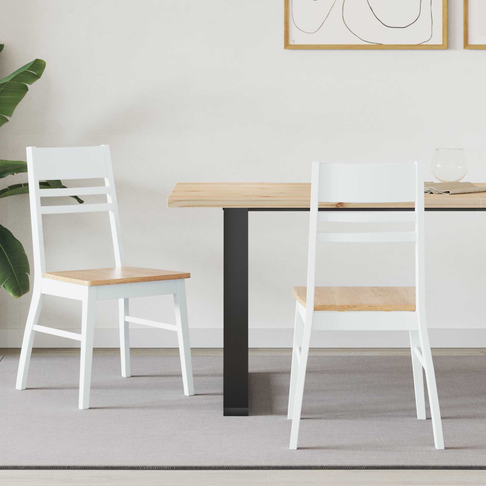 Chaises de salle à manger 2 pcs Blanc 43 x 54 x 89 cm - XIOS