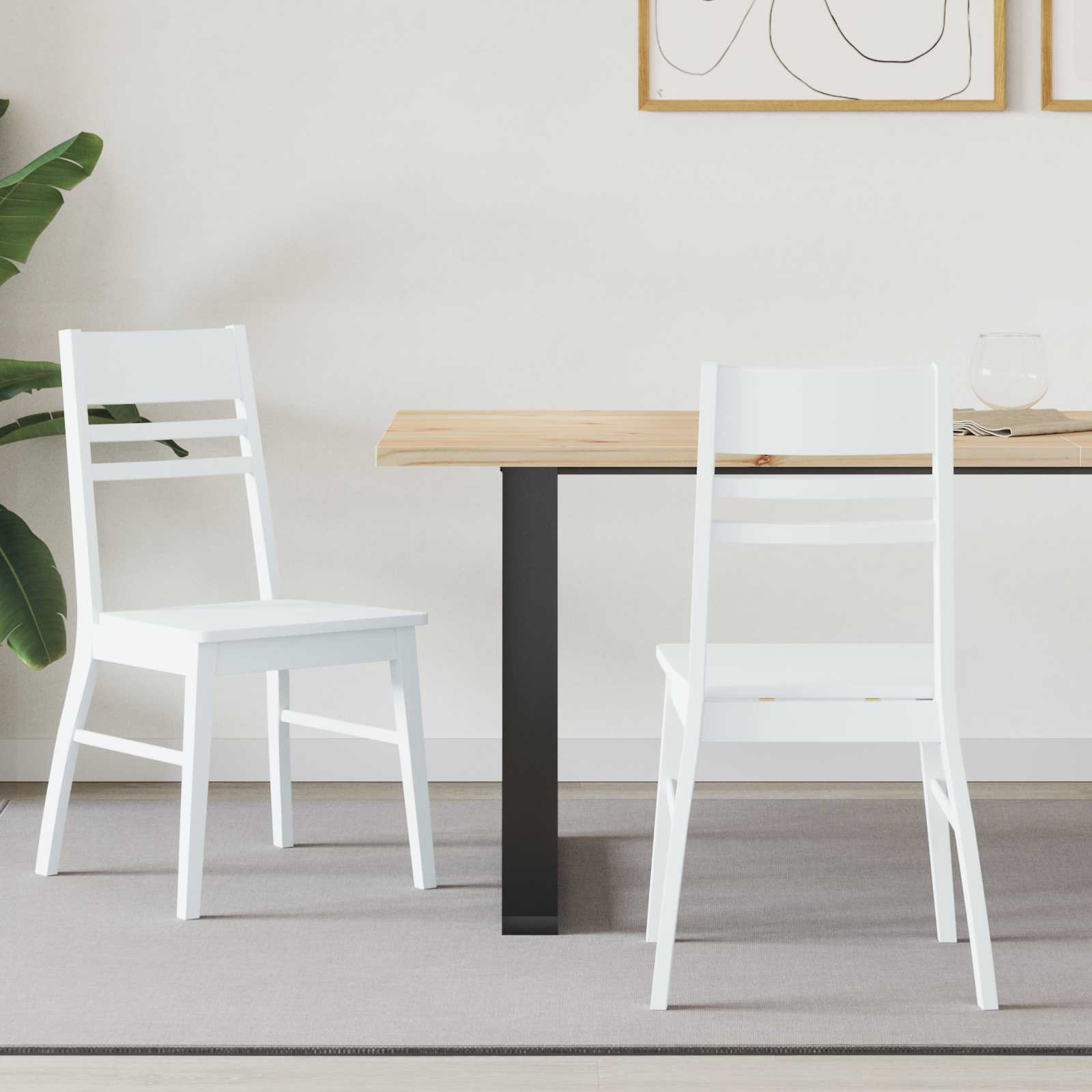Chaises de salle à manger 2 pcs Blanc 43 x 54 x 89 cm - XIOS