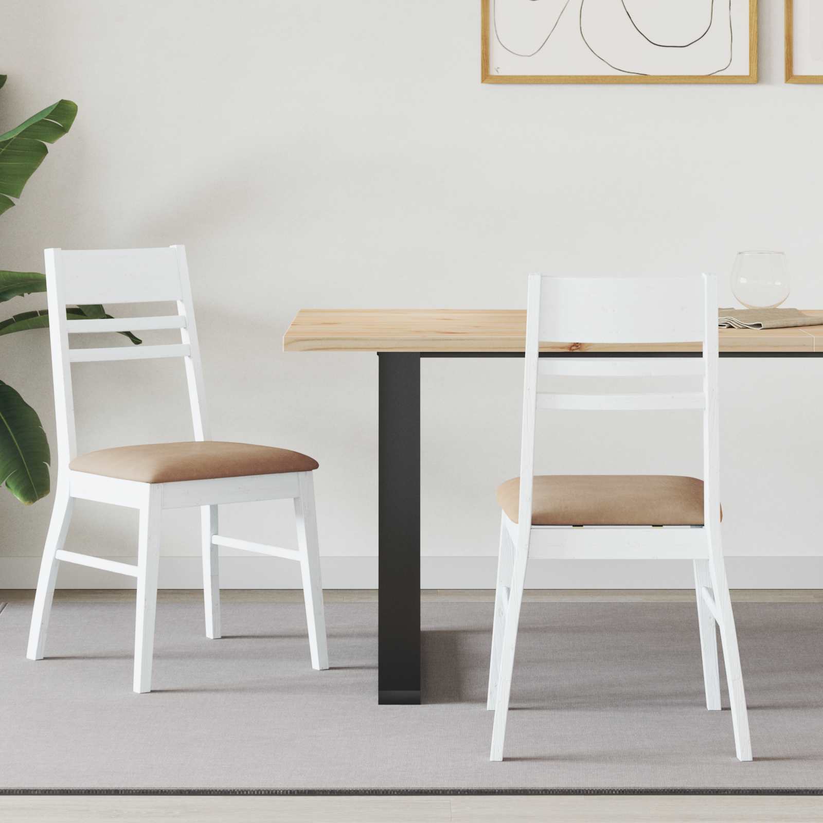 Chaises de salle à manger 2 pcs Blanc 43 x 54 x 89 cm - XIOS