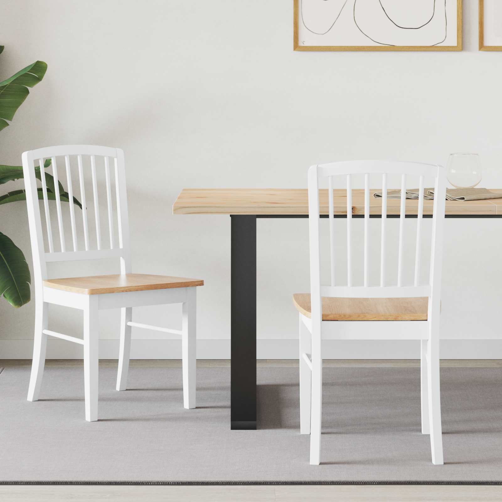 Chaises de salle à manger 2 pcs Blanc 50 x 52,5 x 91 cm - XIOS