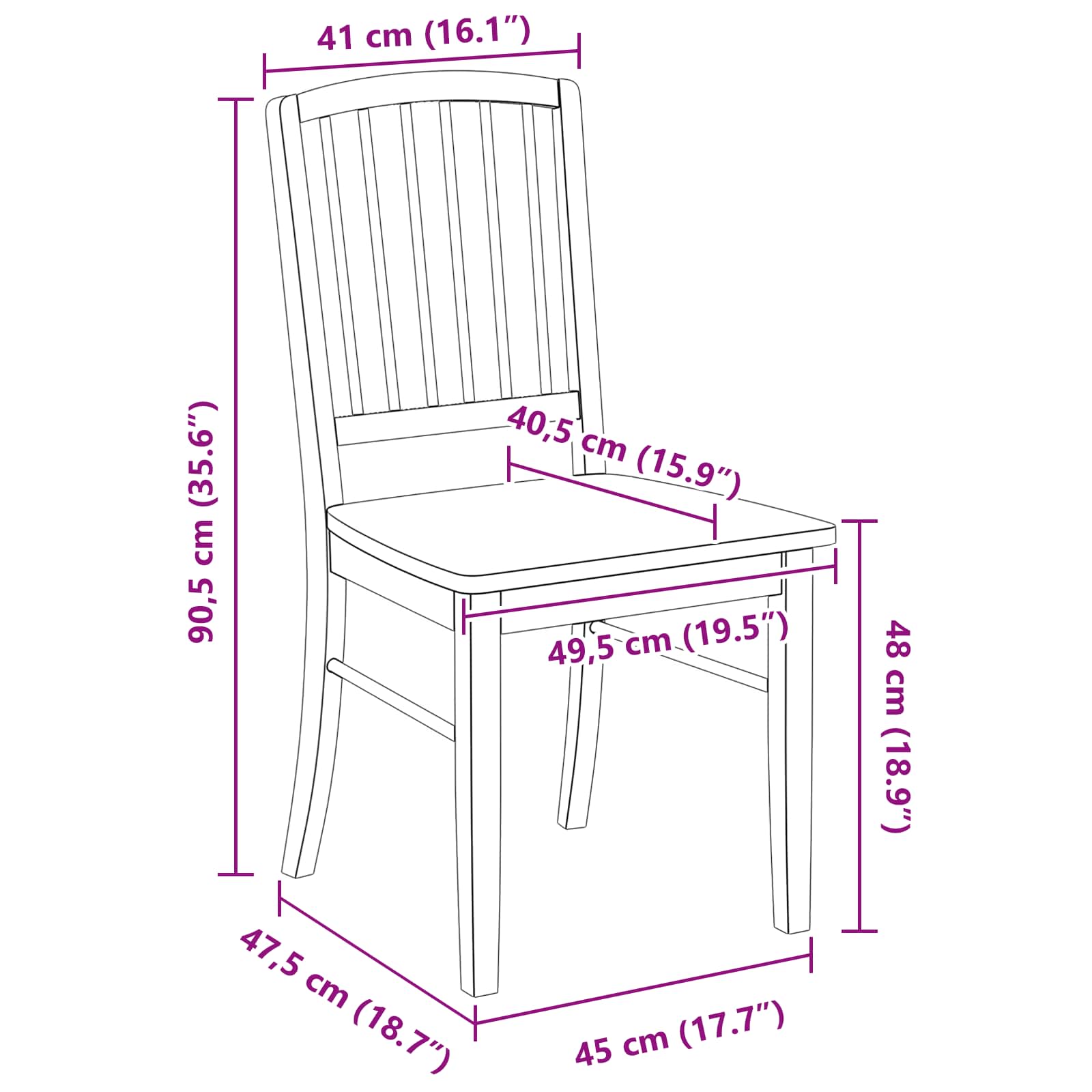 Chaises de salle à manger 2 pcs Blanc 50 x 52,5 x 91 cm - XIOS