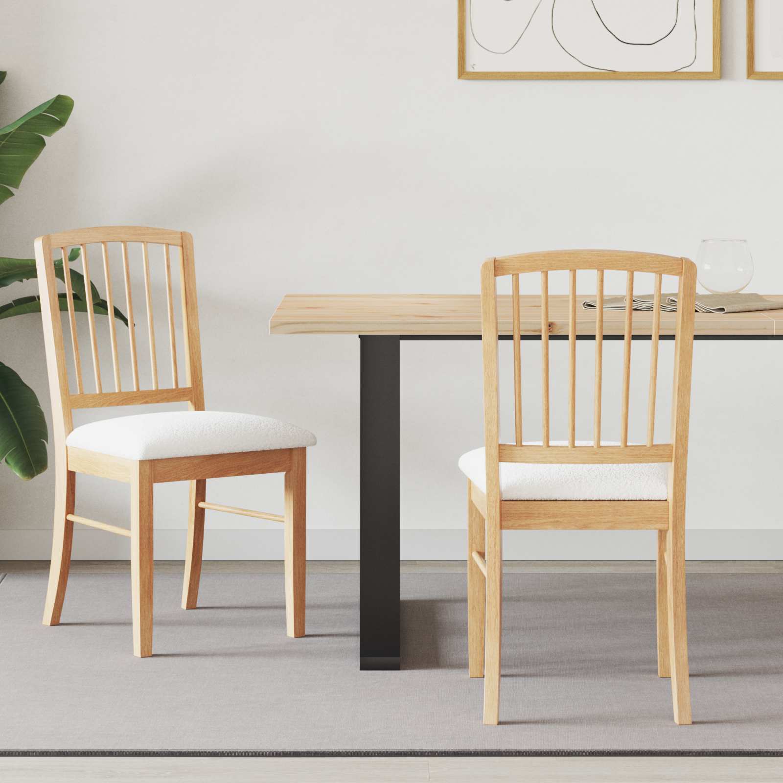 Chaises de salle à manger 2 pcs Naturel 50 x 52,5 x 91 cm - XIOS