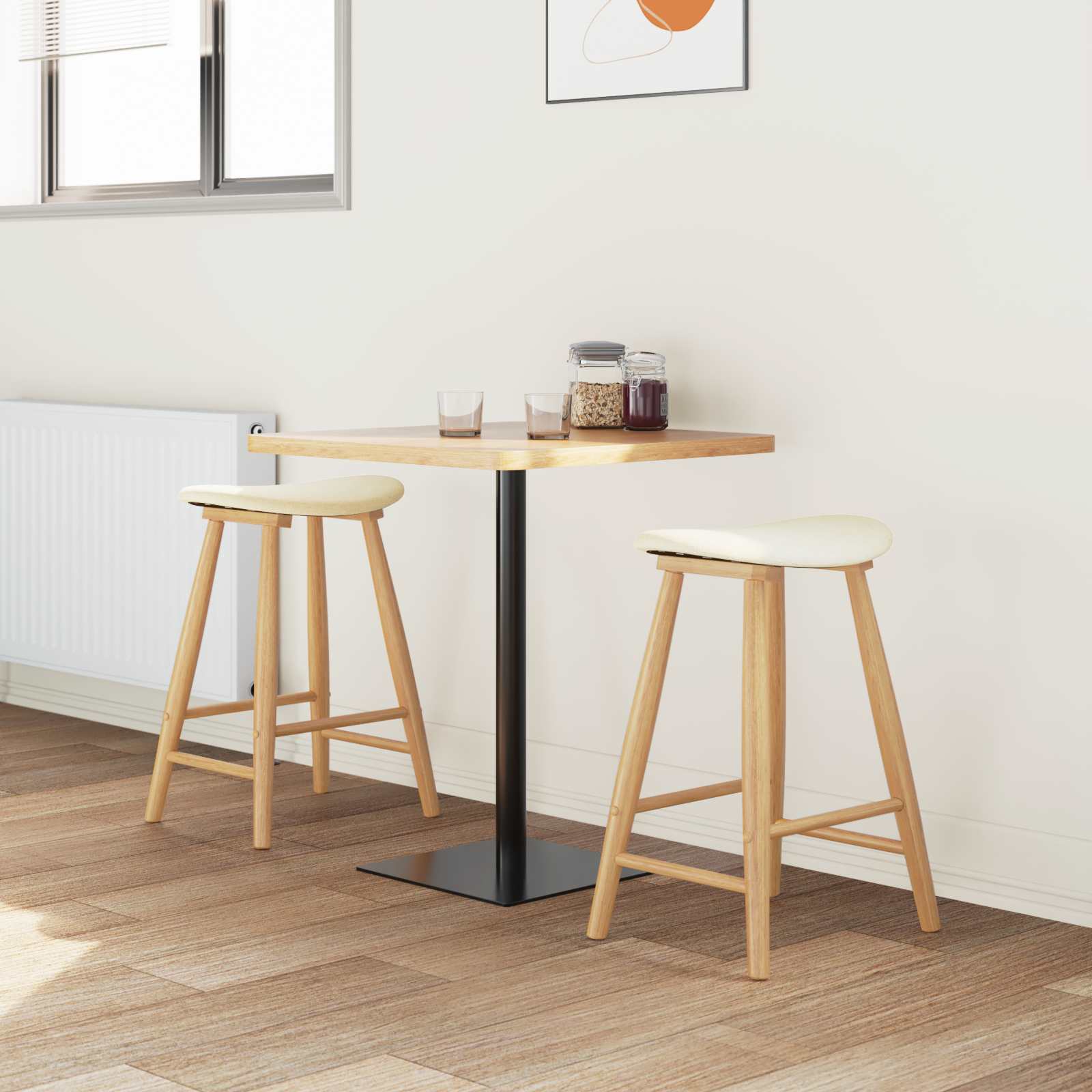 Chaises de salle à manger 2 pcs Naturel 46 x 37 x 63 cm - XIOS