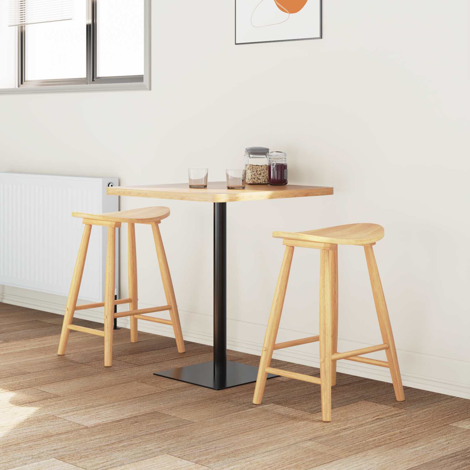 Chaises de salle à manger 2 pcs Naturel 46 x 37 x 63 cm - XIOS