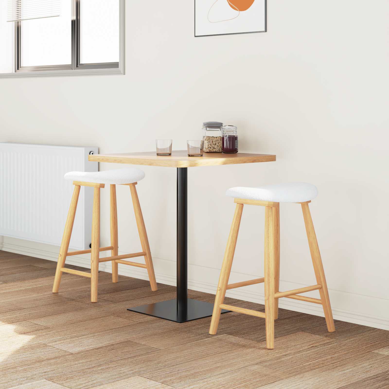 Chaises de salle à manger 2 pcs Naturel 46 x 37 x 63 cm - XIOS