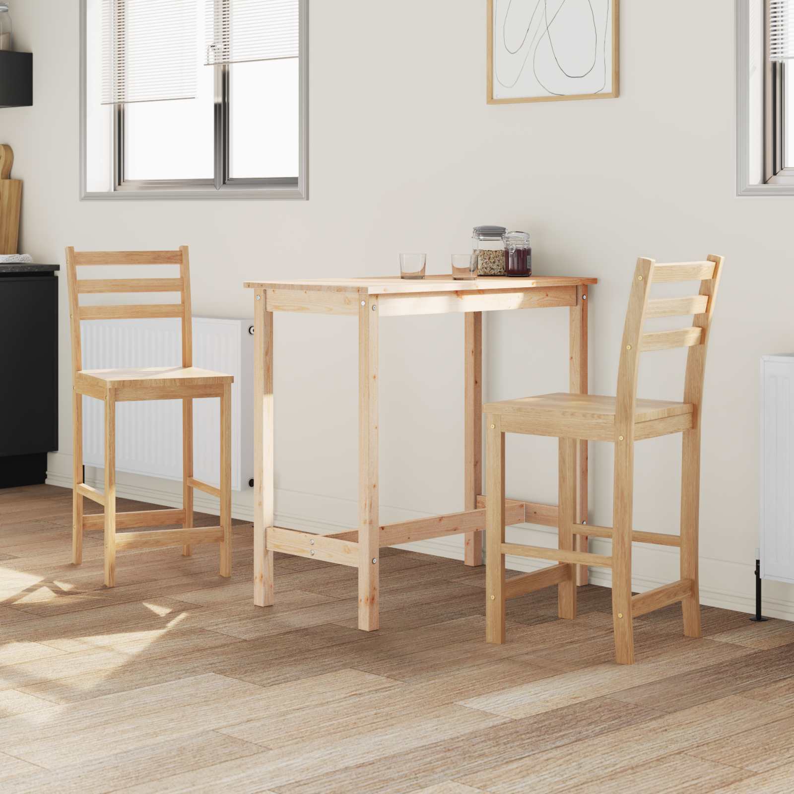 Chaises de salle à manger 2 pcs Naturel 40 x 47,5 x 99,5 cm - XIOS