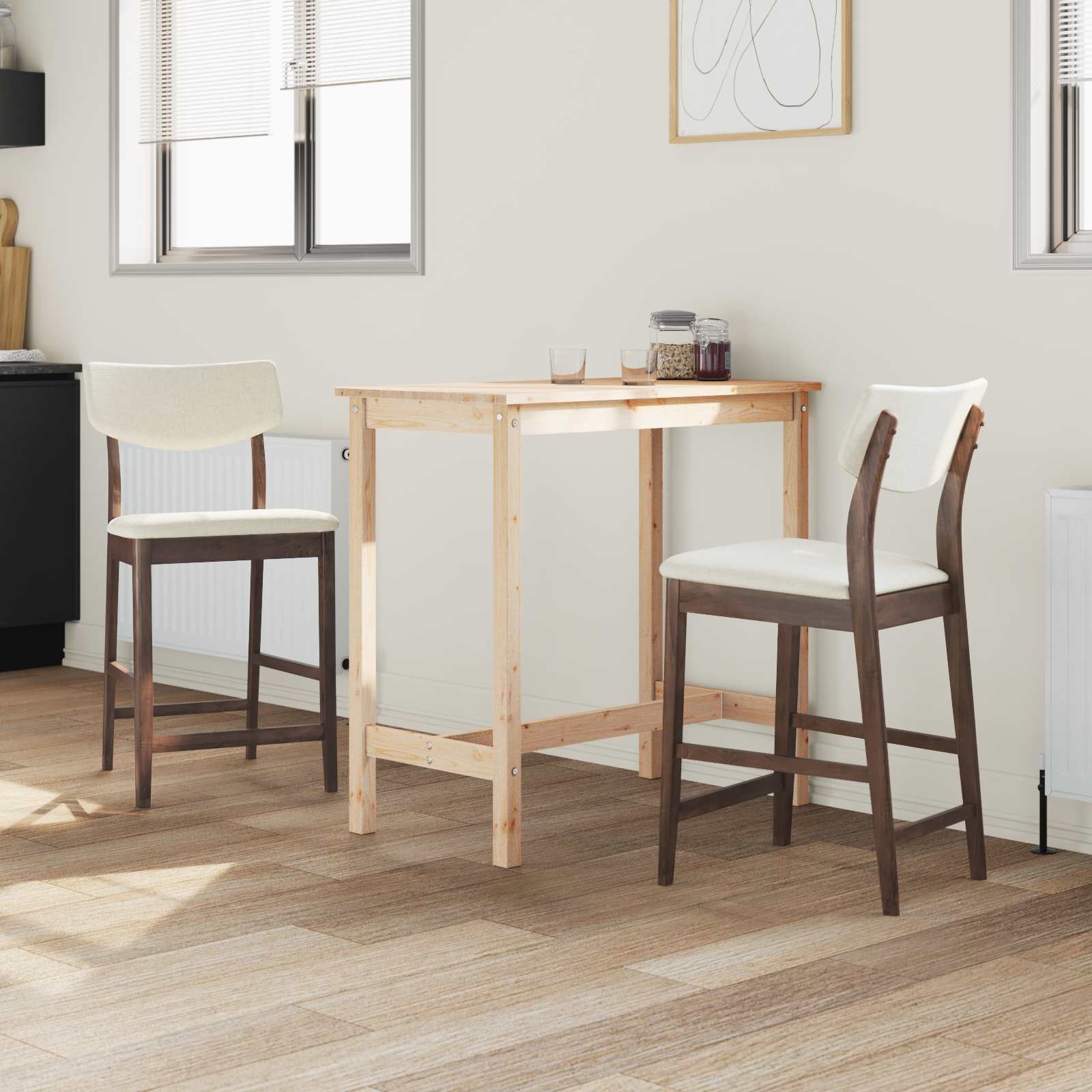 Chaises de salle à manger 2 pcs Marron Clair 48 x 49 x 95 cm - XIOS