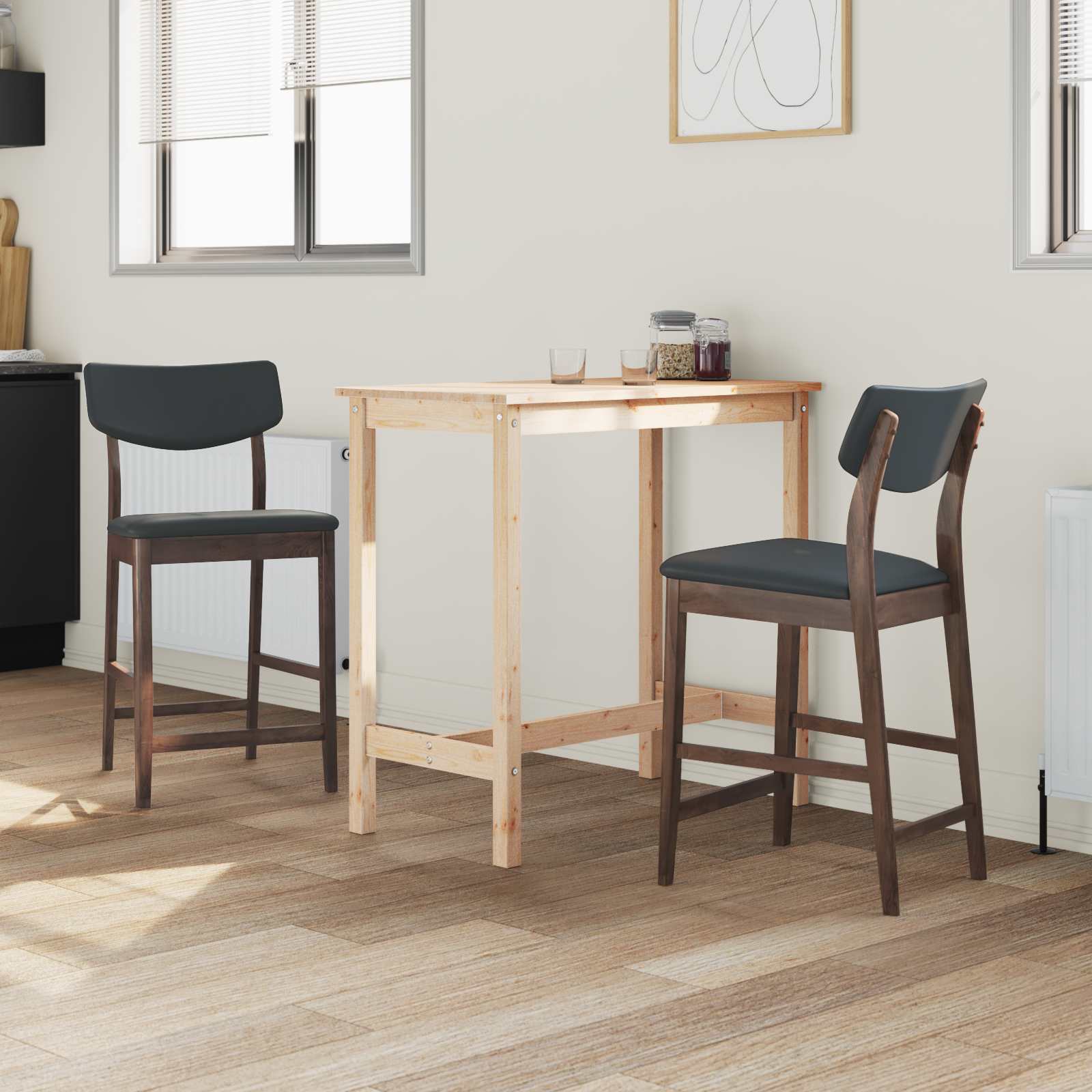 Chaises de salle à manger 2 pcs Marron Clair 48 x 49 x 95 cm - XIOS