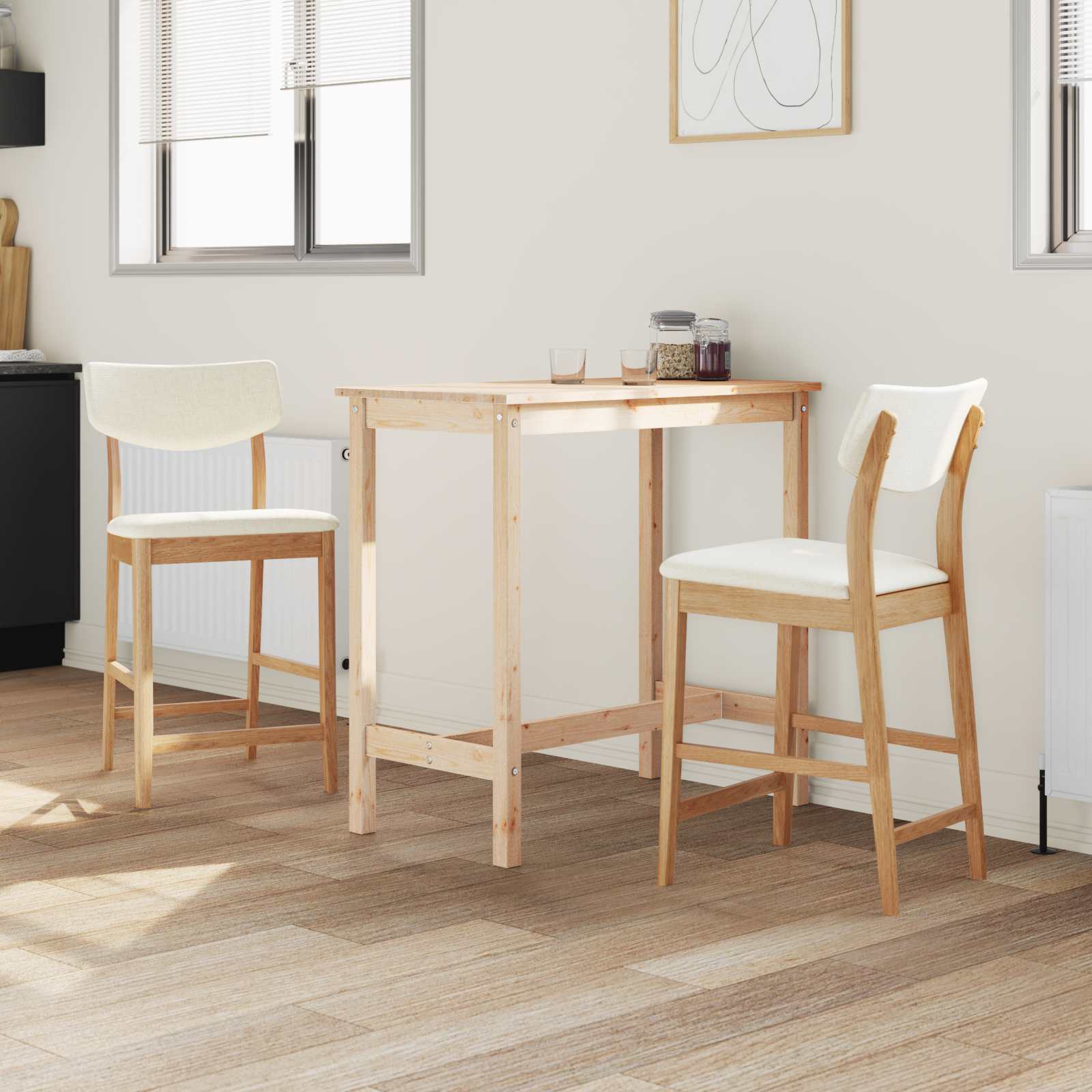 Chaises de salle à manger 2 pcs Naturel 48 x 49 x 95 cm - XIOS