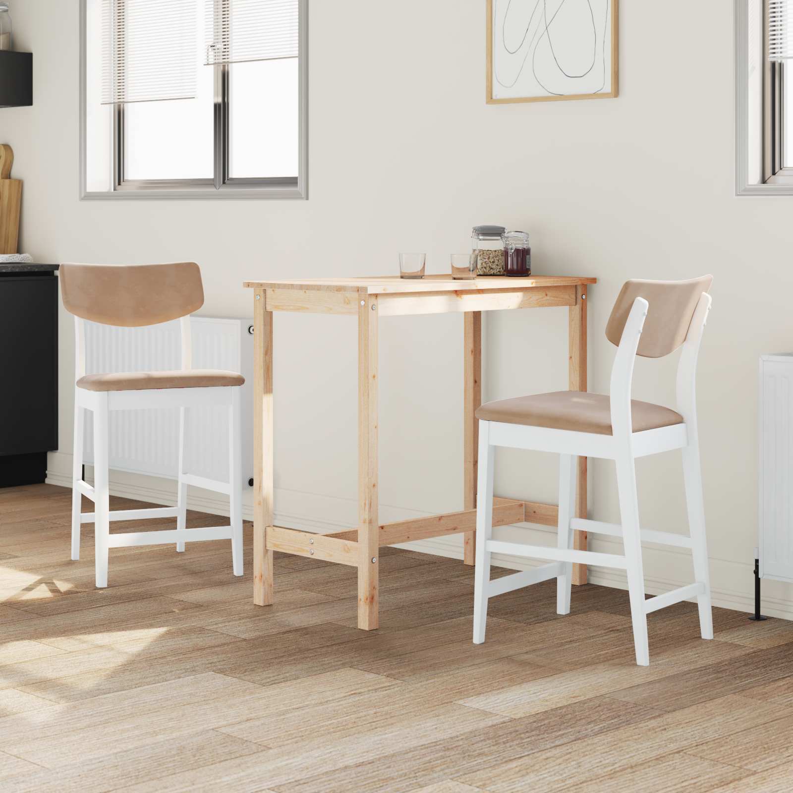 Chaises de salle à manger 2 pcs Blanc 48 x 49 x 95 cm - XIOS