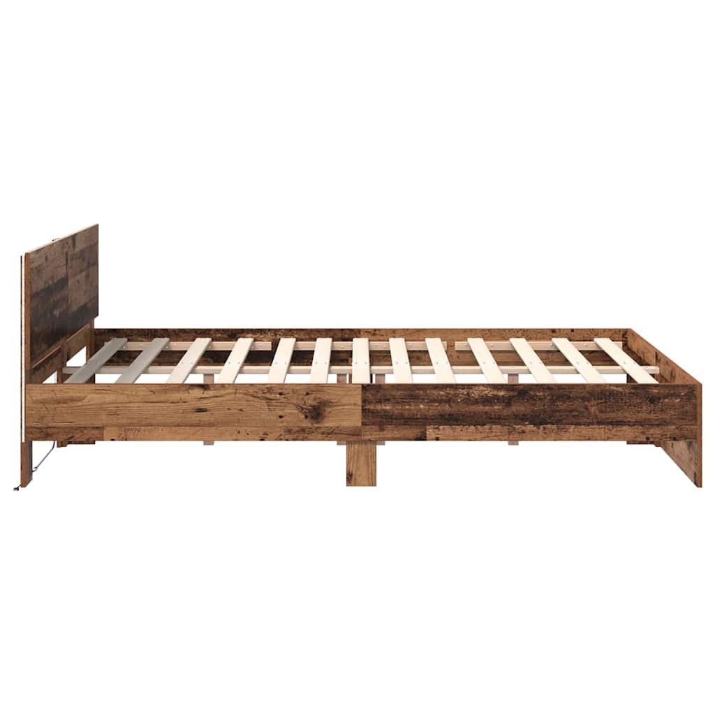 Cadre de lit Bois Ancien 135 x 190 cm Bois d'ingénierie - XIOS