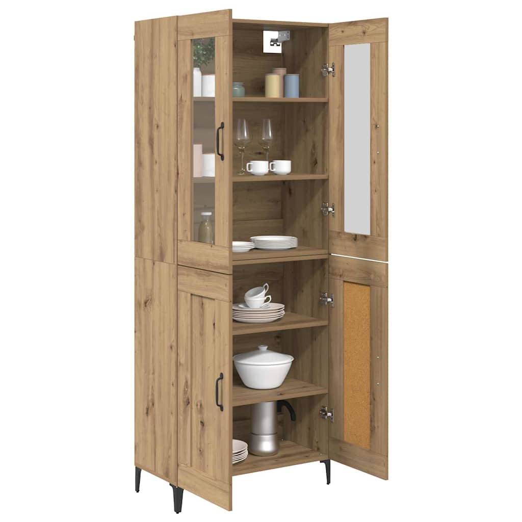 Haut Armoire Chêne artisanal 69,5 x 34 x 180 cm - XIOS