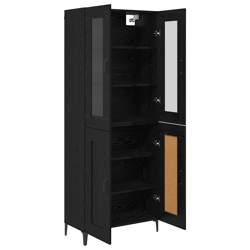 Haut Armoire Chêne noir 69,5 x 34 x 180 cm Bois d'ingénierie - XIOS
