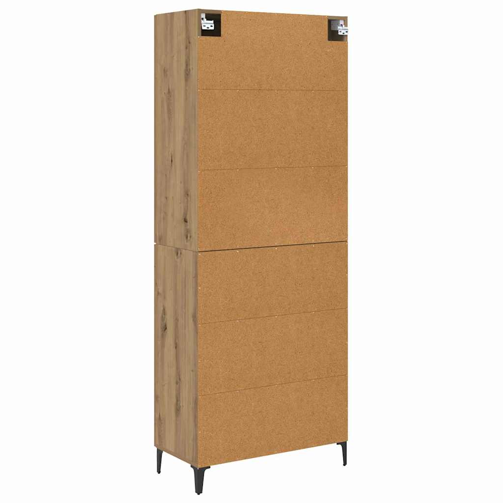 Haut Armoire Chêne artisanal 69,5 x 34 x 180 cm - XIOS