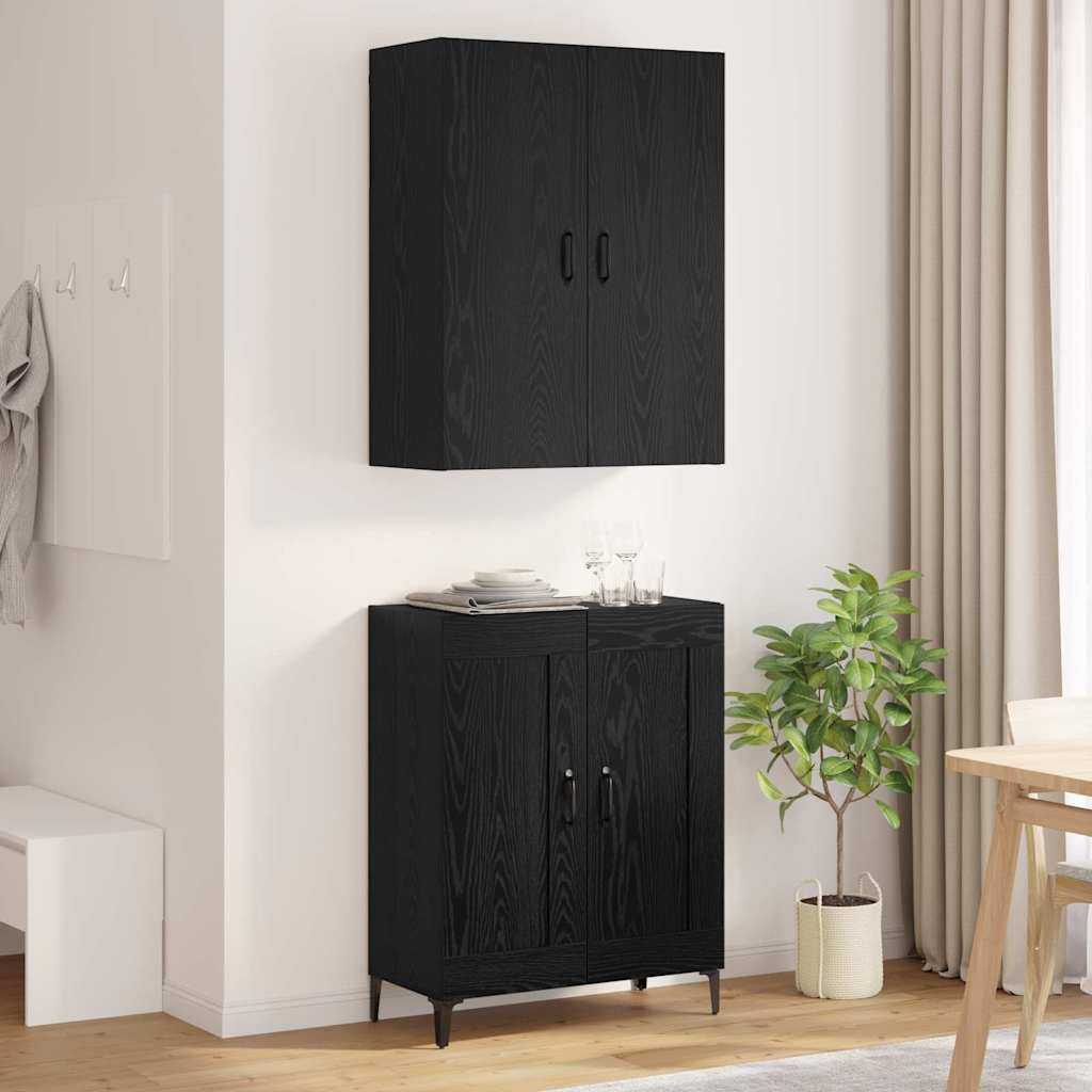 Haut Armoire Chêne noir 69,5 x 34 x 180 cm Bois d'ingénierie - XIOS
